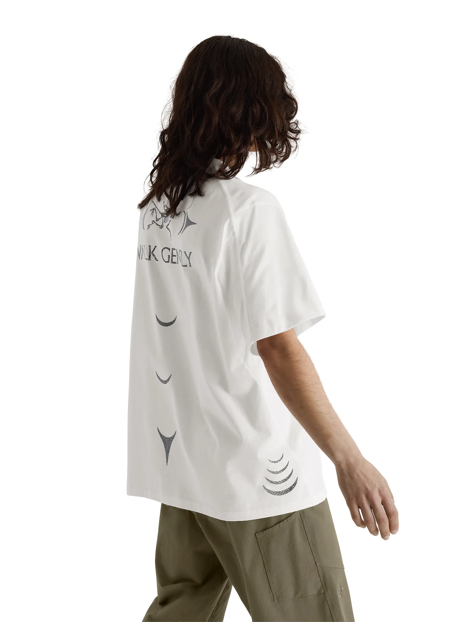 Walk Gently Salmon Skin Tee - White sold by SECTION 35 product image thumbnail 3