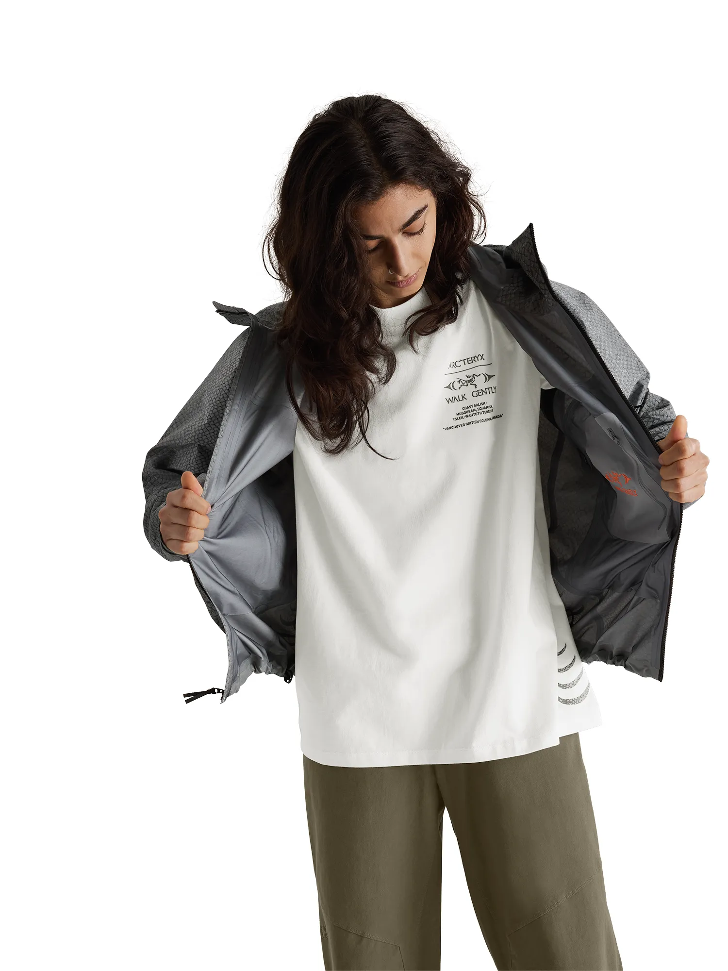 Walk Gently Salmon Skin Tee - White sold by SECTION 35 product image thumbnail 4