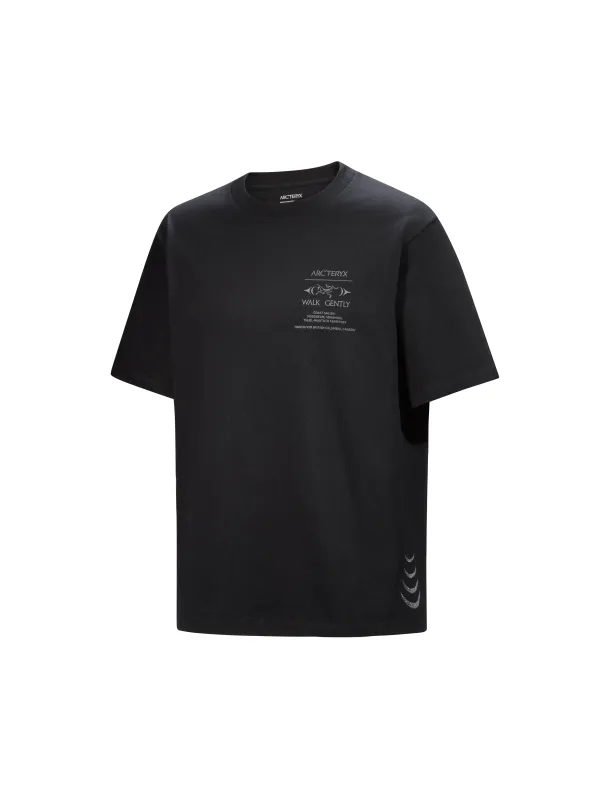 Walk Gently Salmon Skin Tee - Black sold by SECTION 35