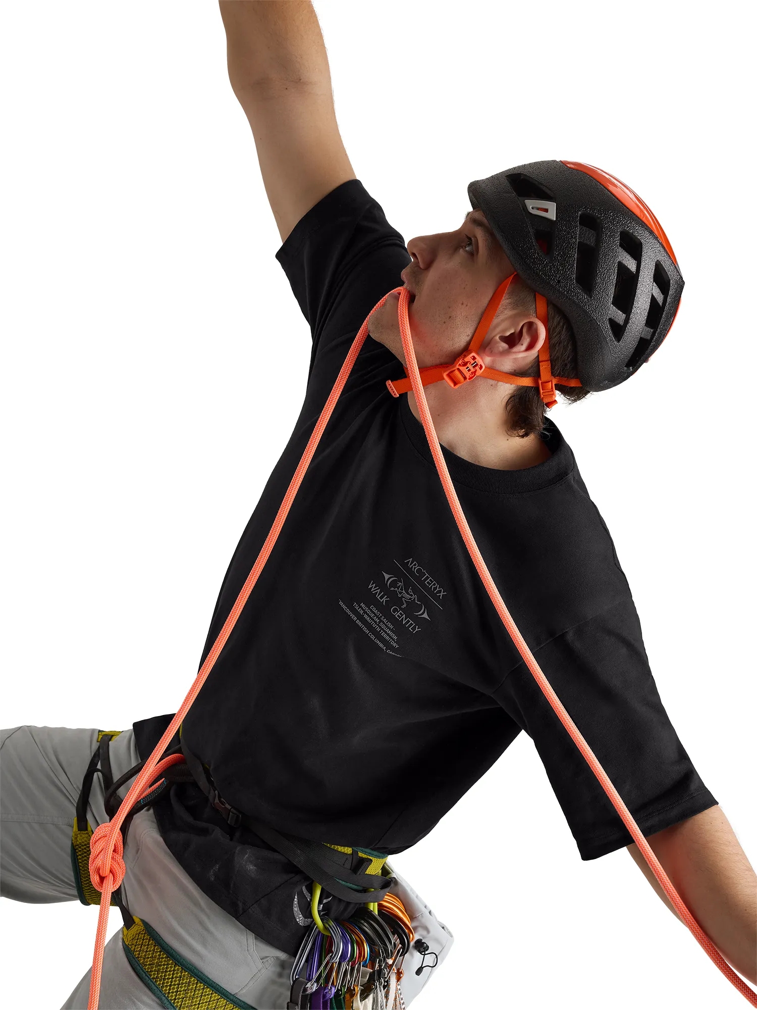 Walk Gently Salmon Skin Tee - Black sold by SECTION 35 product image thumbnail 5