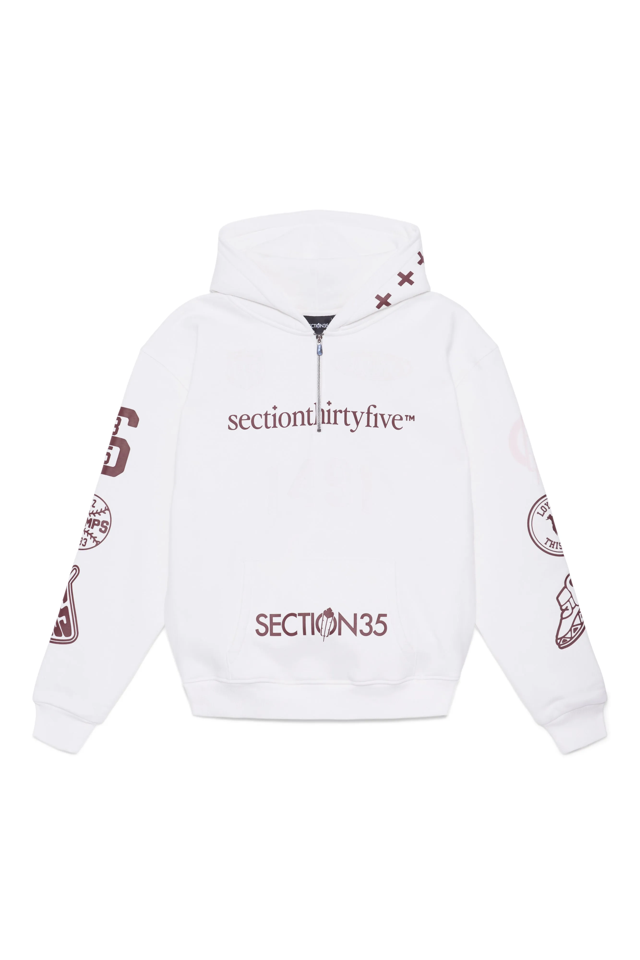 Por Vida Half Zip - Cream sold by SECTION 35 product image thumbnail 3