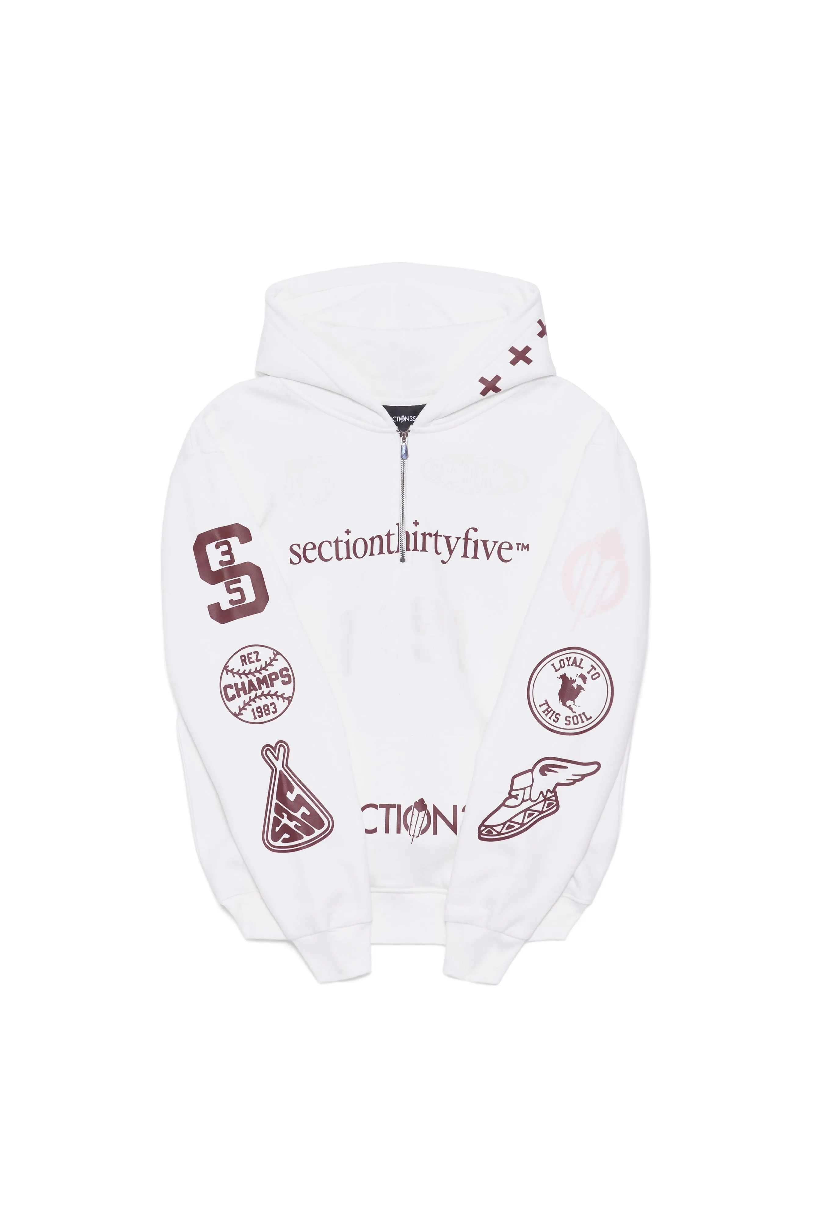 Por Vida Half Zip - Cream sold by SECTION 35 product image thumbnail 4