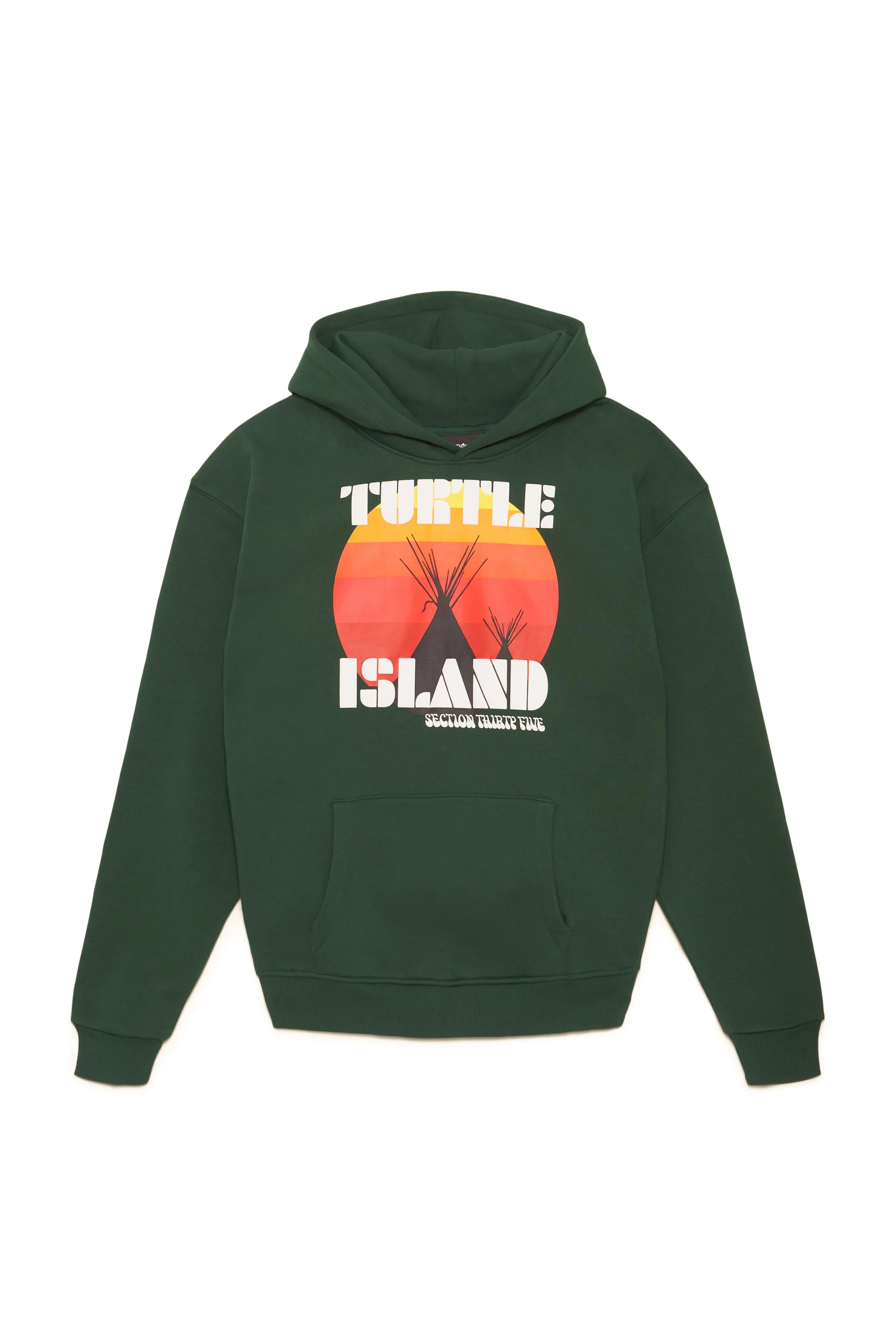 Turtle Island Re-Issue Hoodie - Green sold by SECTION 35 product image thumbnail 3
