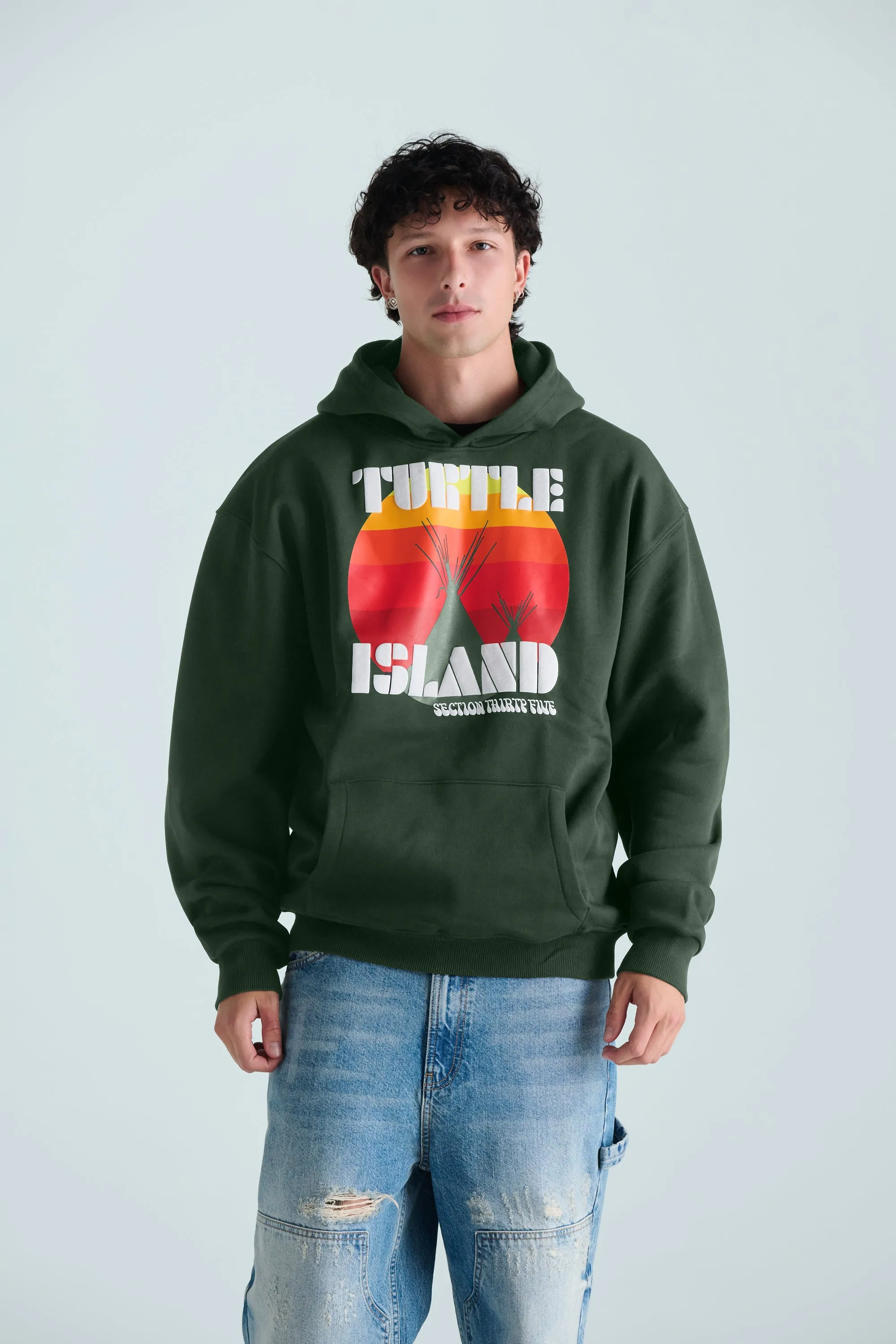 Turtle Island Re-Issue Hoodie - Green sold by SECTION 35