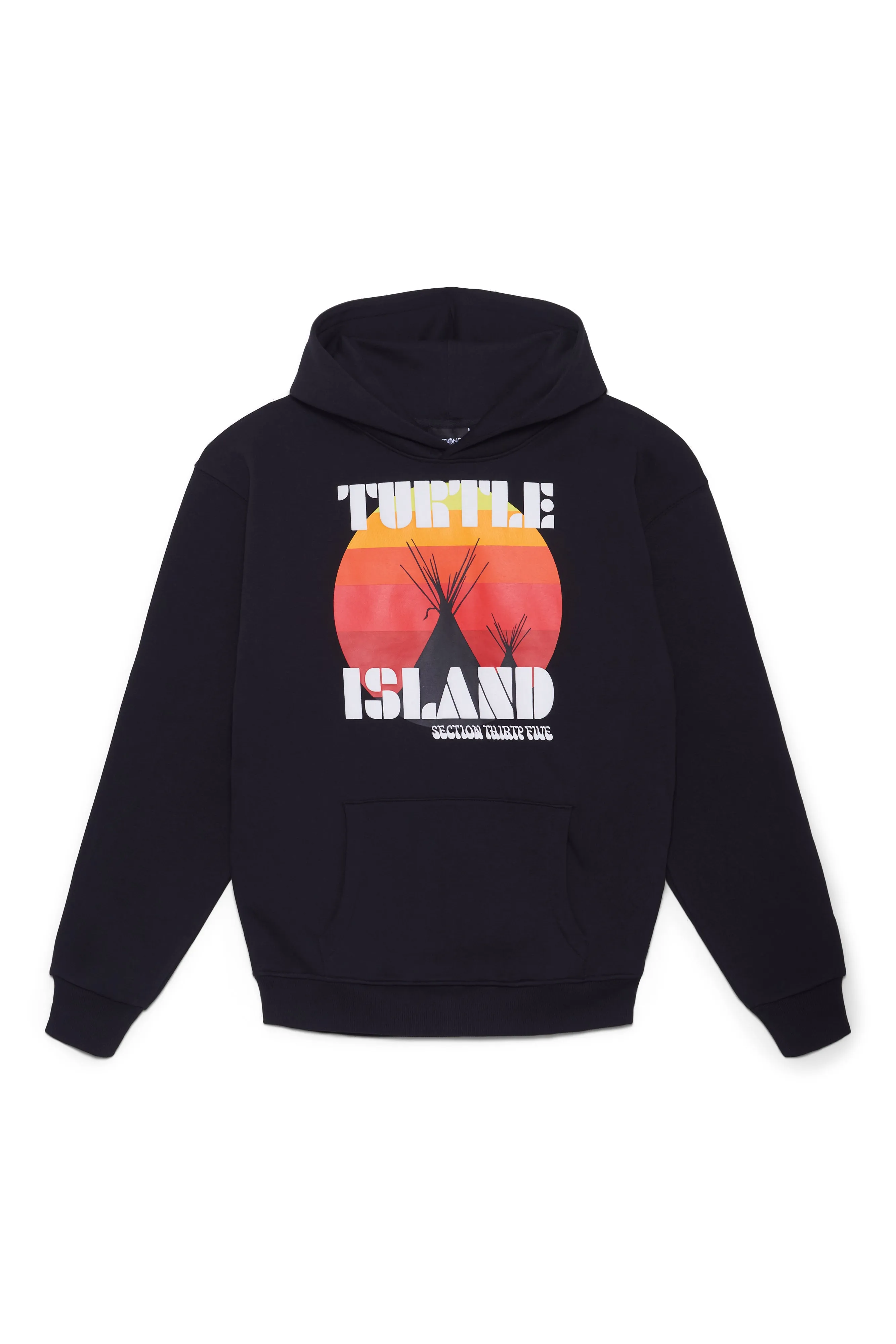 Turtle Island Re-Issue Hoodie - Black sold by SECTION 35 product image thumbnail 3