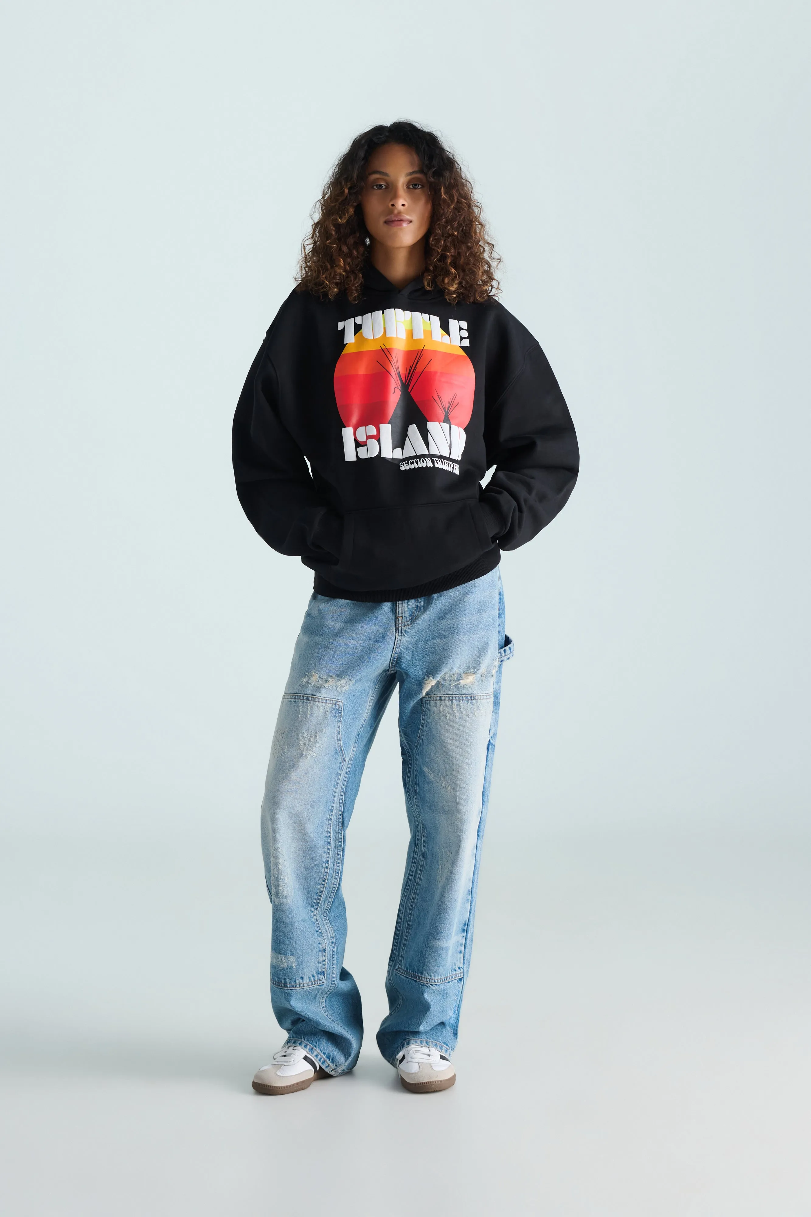 Turtle Island Re-Issue Hoodie - Black sold by SECTION 35 product image thumbnail 2