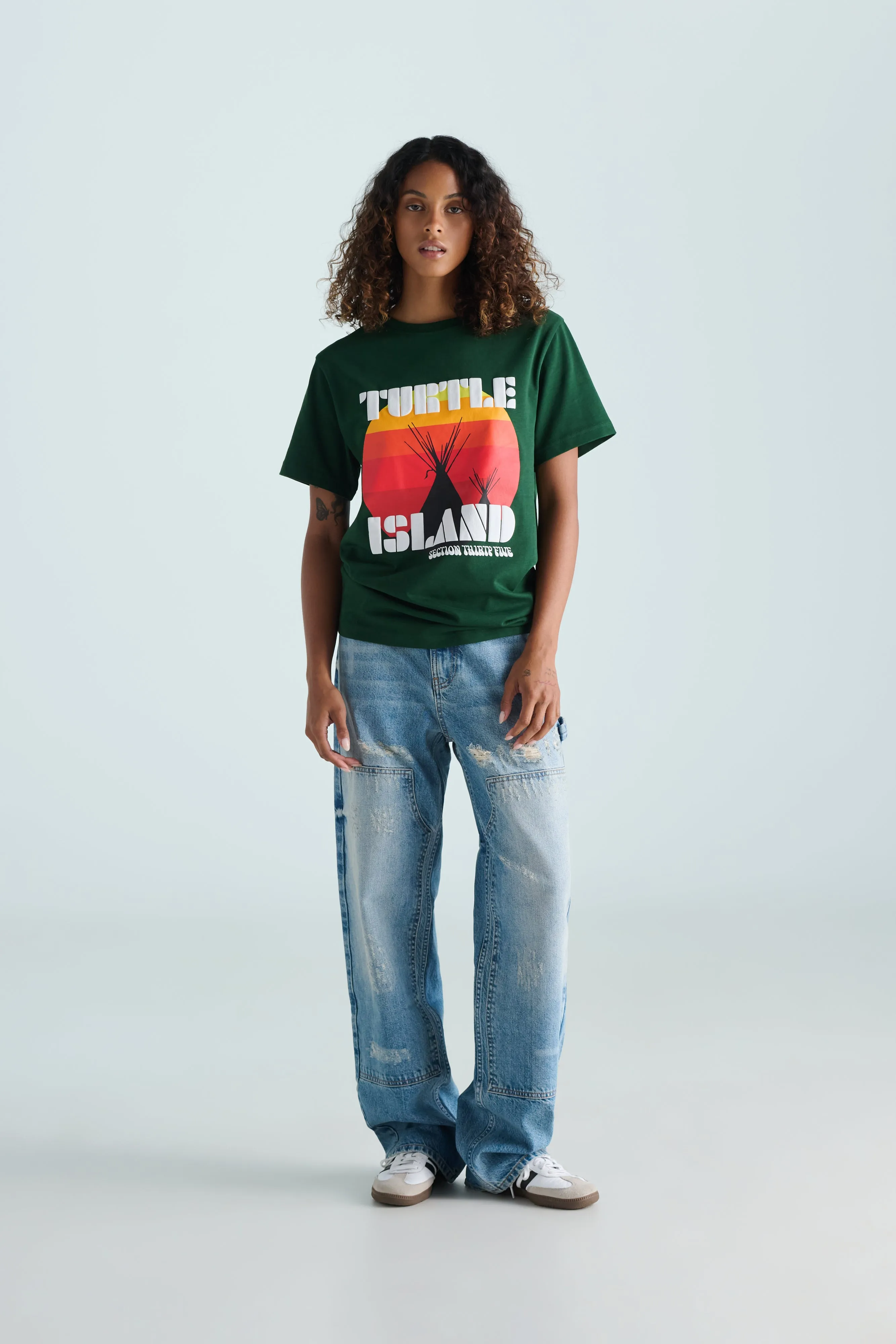 Turtle Island Re-Issue Tee - Green sold by SECTION 35 product image thumbnail 2