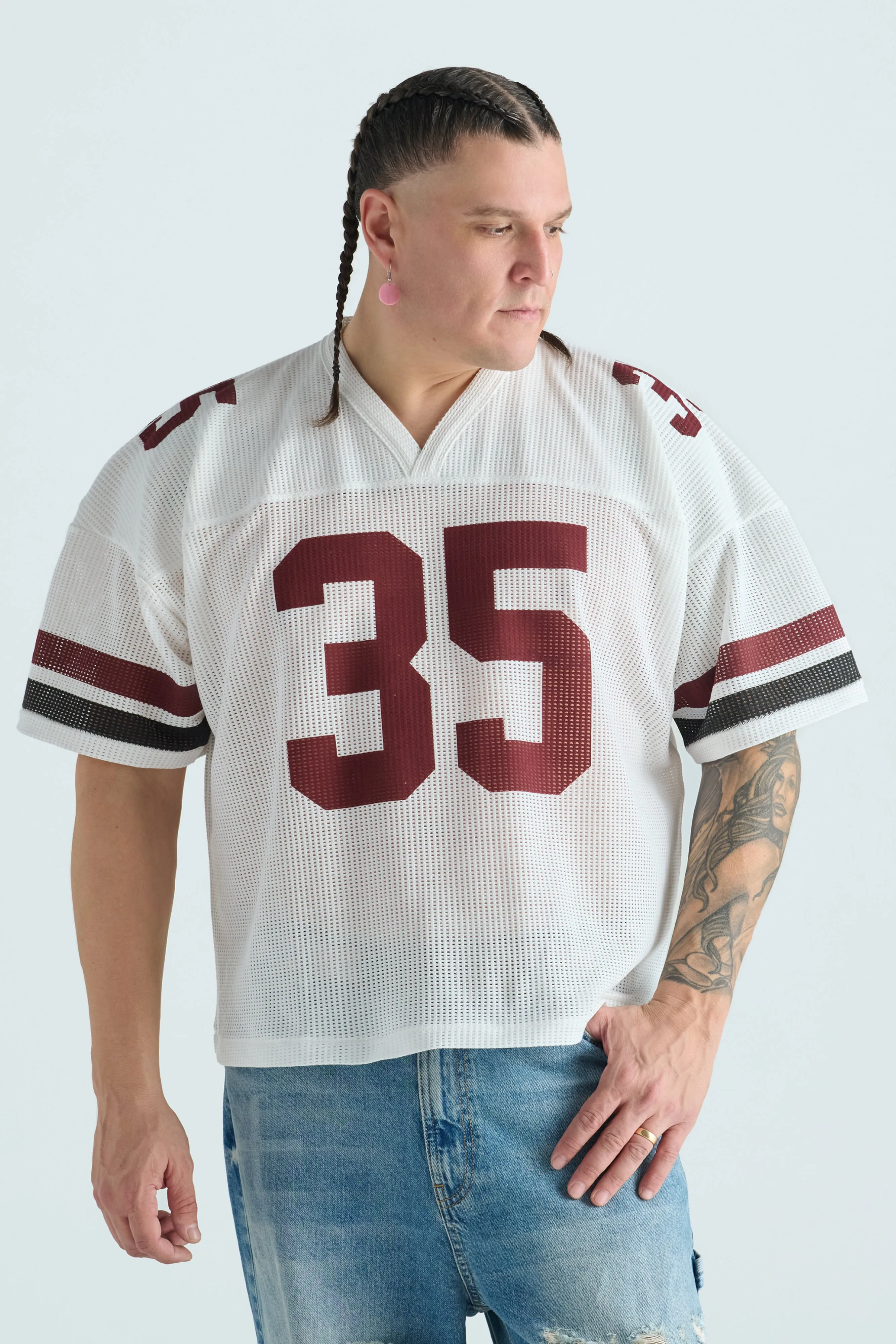 Summer Camp Practice Jersey - Ecru & Burgundy sold by SECTION 35