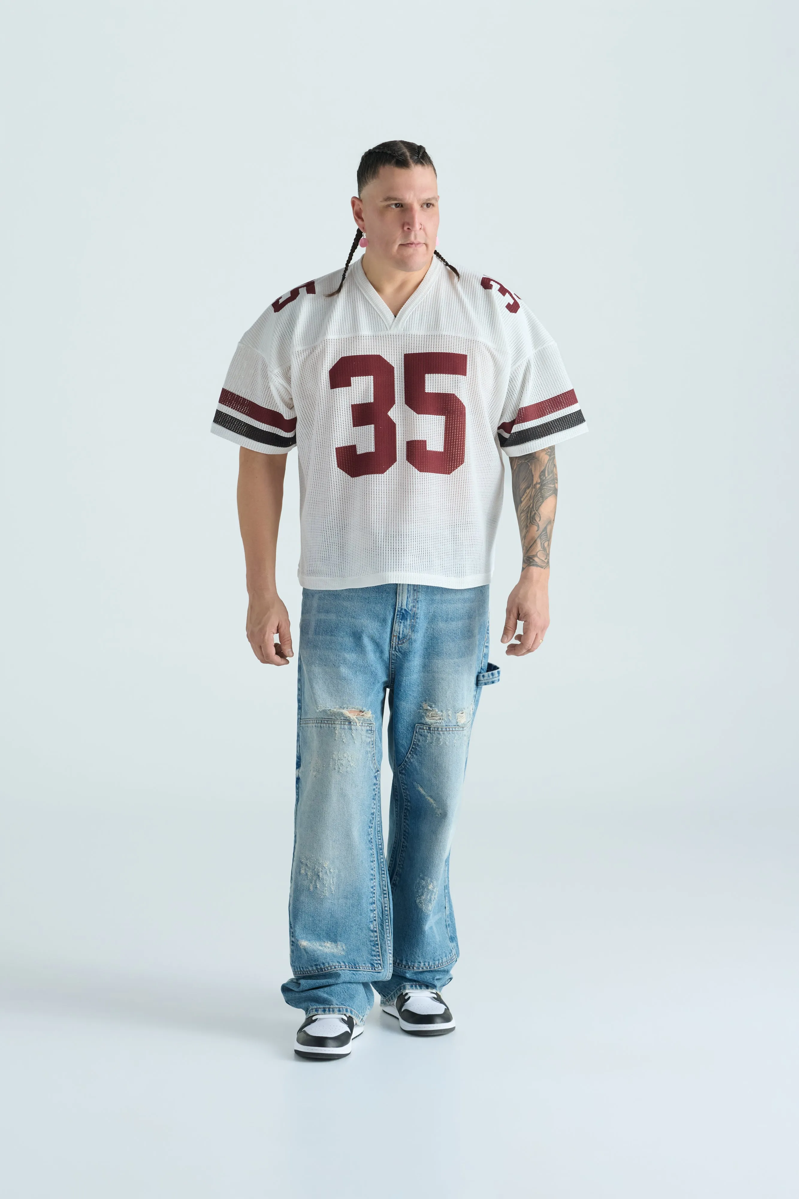 Summer Camp Practice Jersey - Ecru & Burgundy sold by SECTION 35 product image thumbnail 3