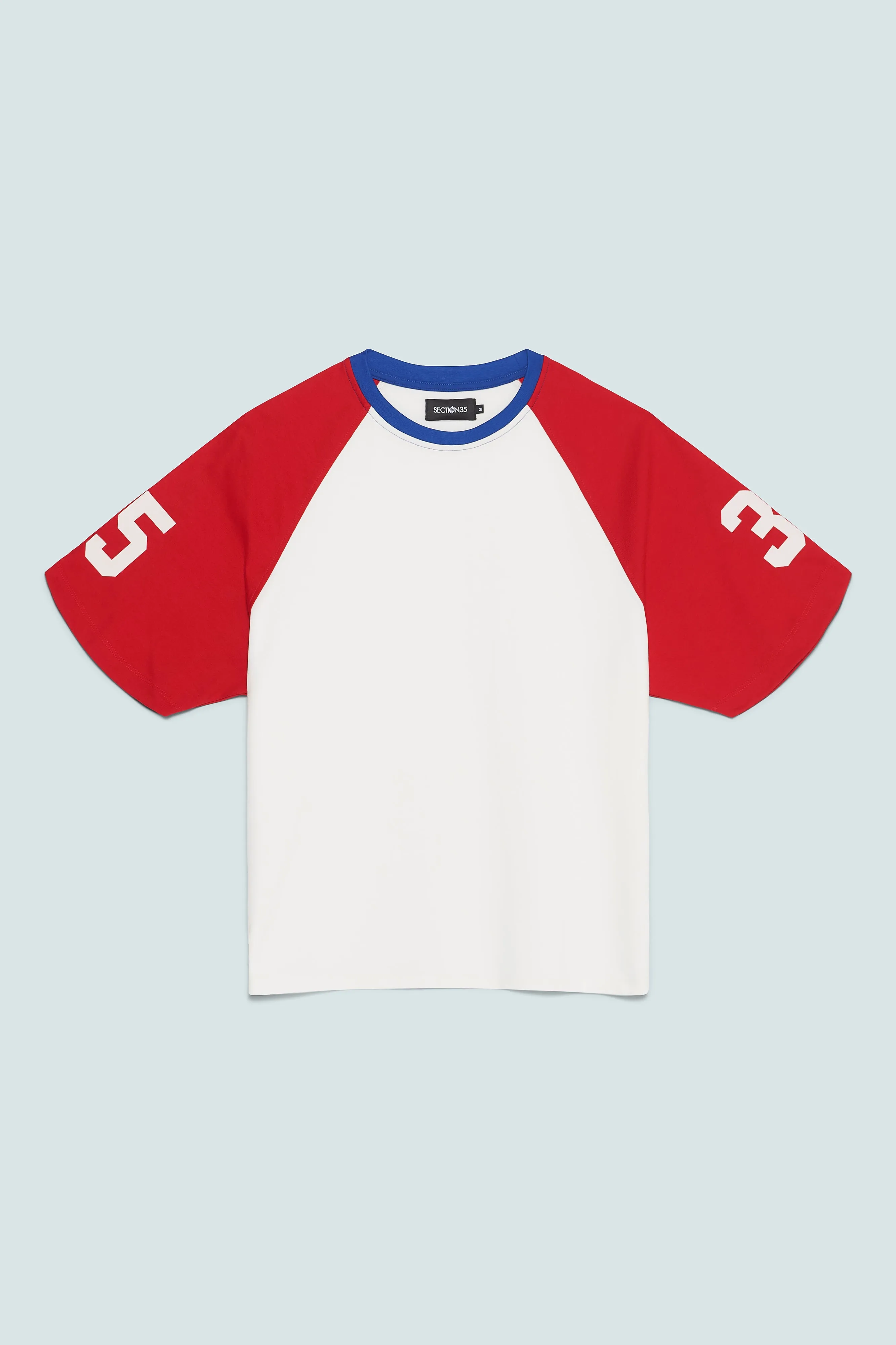 Varsity Raglan Tee - Red, Blue & White sold by SECTION 35 product image thumbnail 4