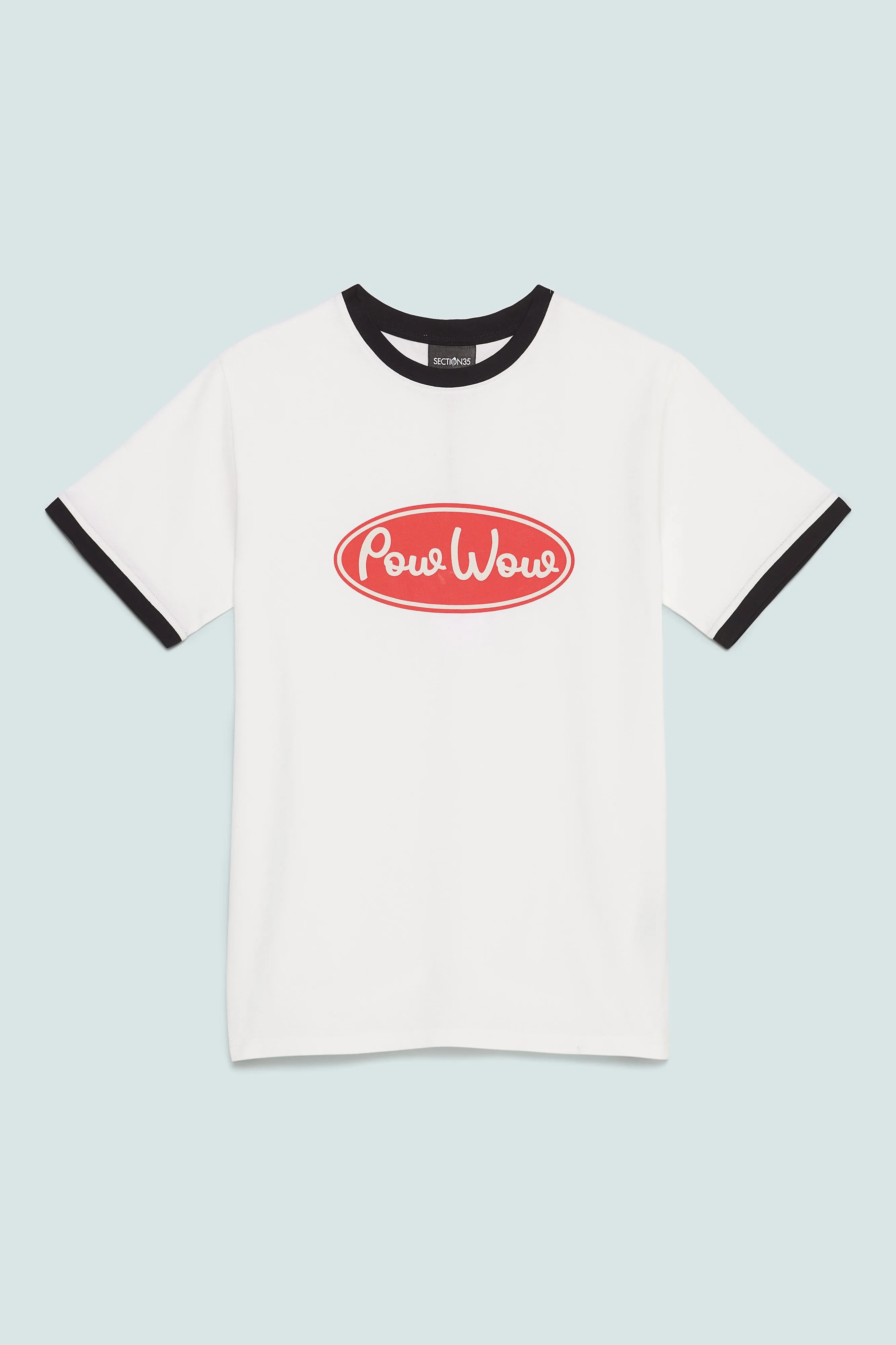 Pow Wow Ringer Tee - Ecru & Black sold by SECTION 35 product image thumbnail 3