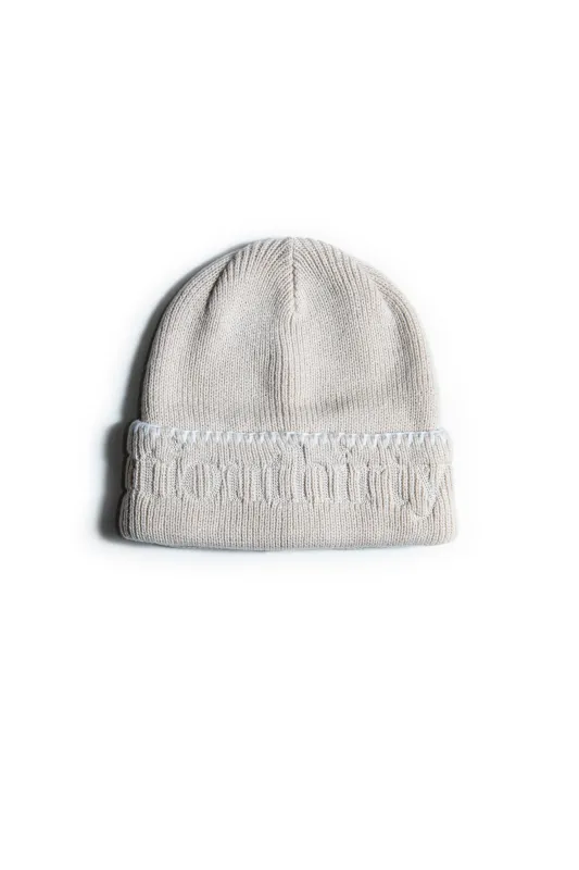 SECTION 35 x 47 Brand Wordmark Beanie - Bone made by SECTION 35