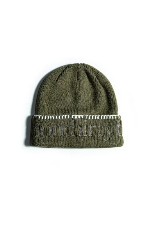 SECTION 35 x 47 Brand Wordmark Beanie - Sandalwood made by SECTION 35