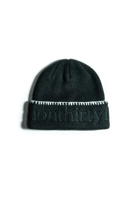 SECTION 35 x 47 Brand Wordmark Beanie - Black made by SECTION 35