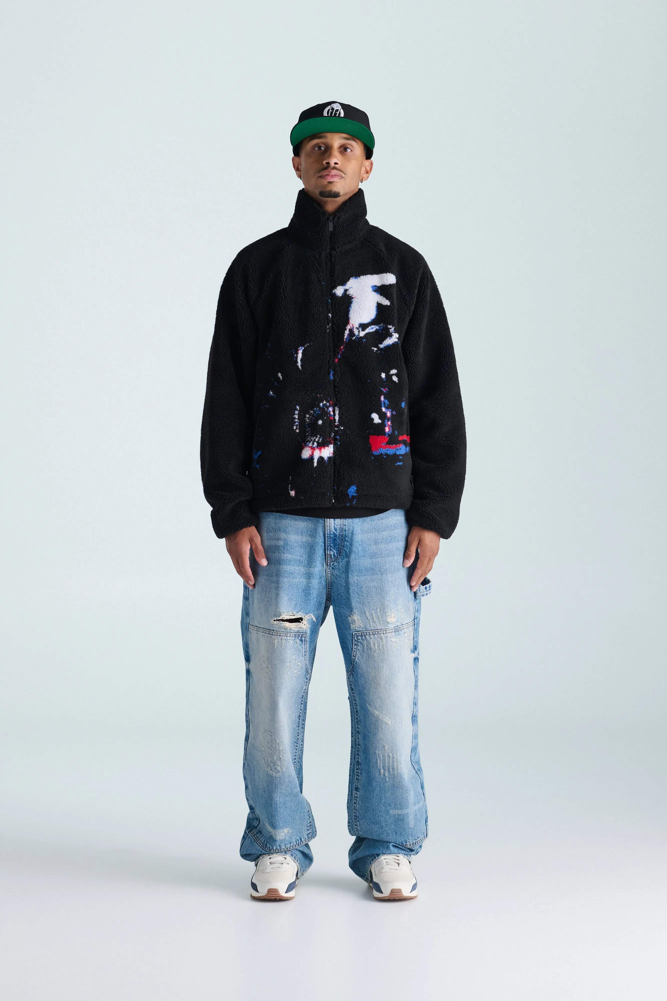 Sneak-Up Sherpa Coat - Black sold by SECTION 35 product image thumbnail 4