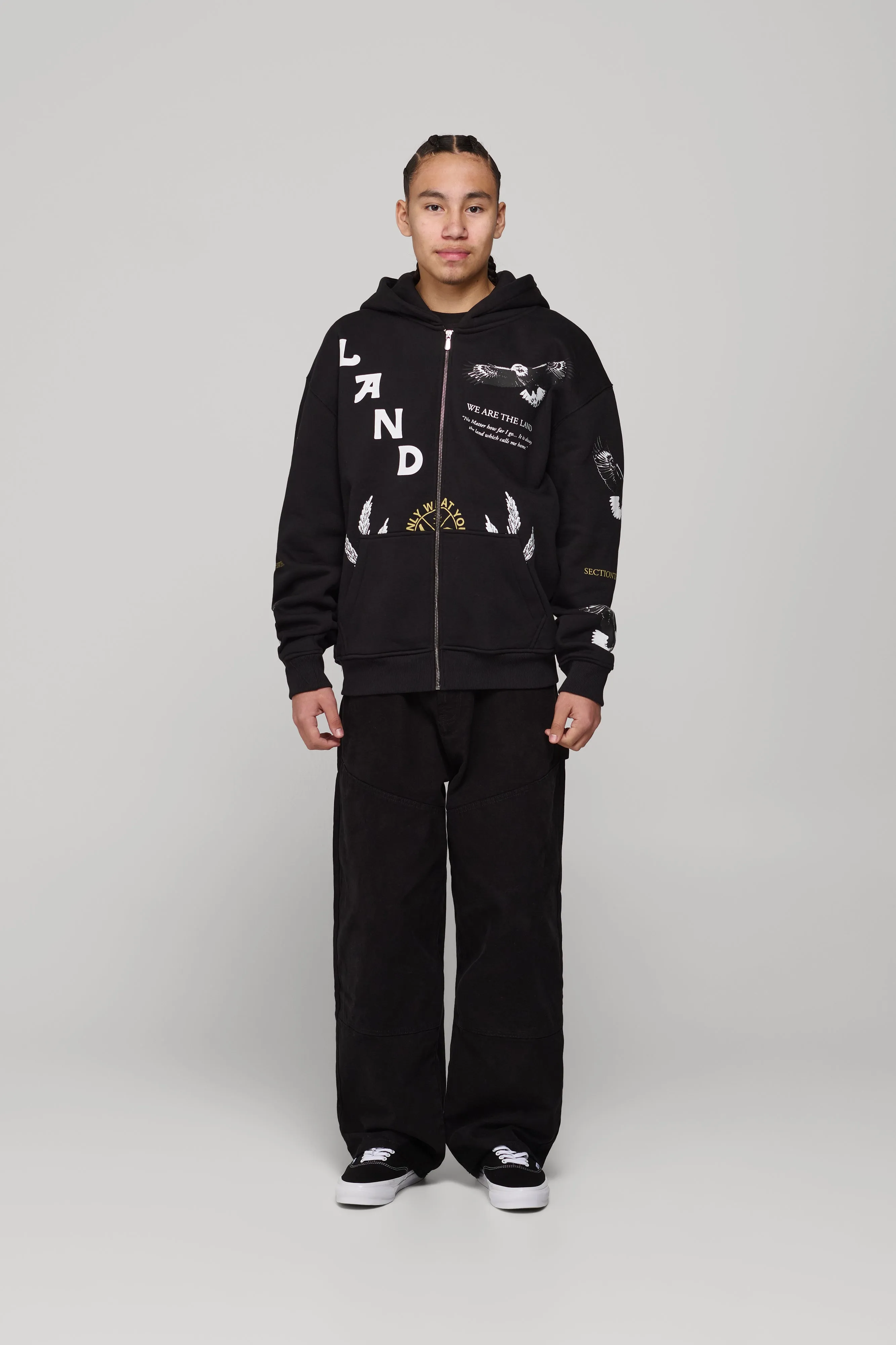She Will Outlast Us Zip-Up Hoodie - Black sold by SECTION 35 product image thumbnail 5