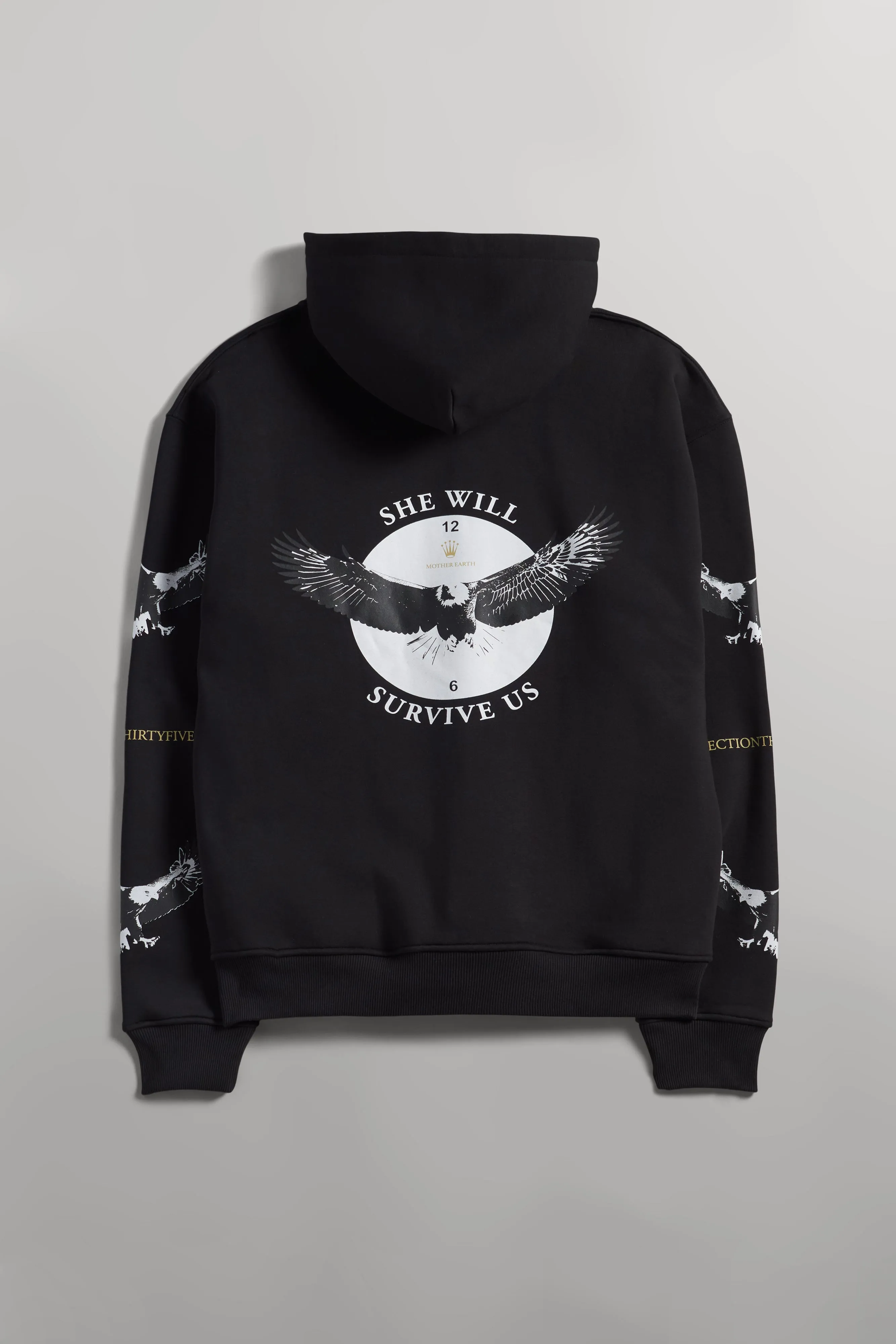 She Will Outlast Us Zip-Up Hoodie - Black sold by SECTION 35 product image thumbnail 3