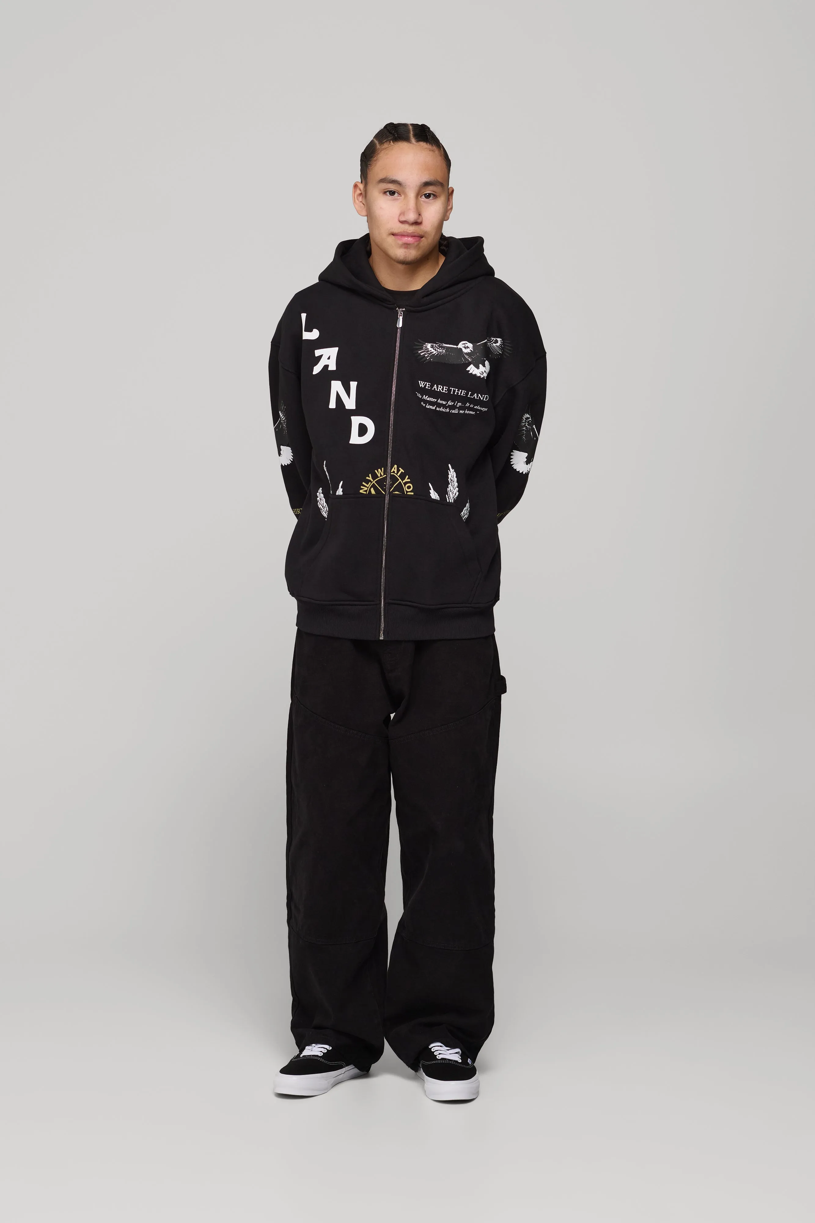 She Will Outlast Us Zip-Up Hoodie - Black sold by SECTION 35 product image thumbnail 4