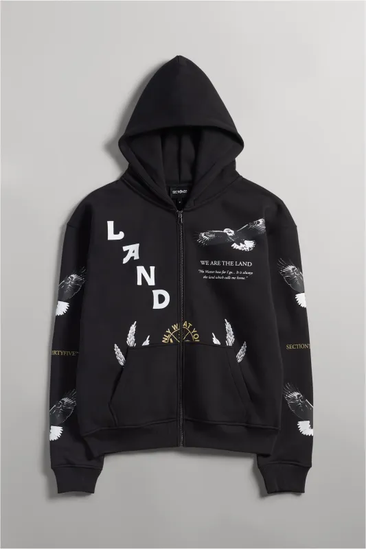 She Will Outlast Us Zip-Up Hoodie - Black made by SECTION 35