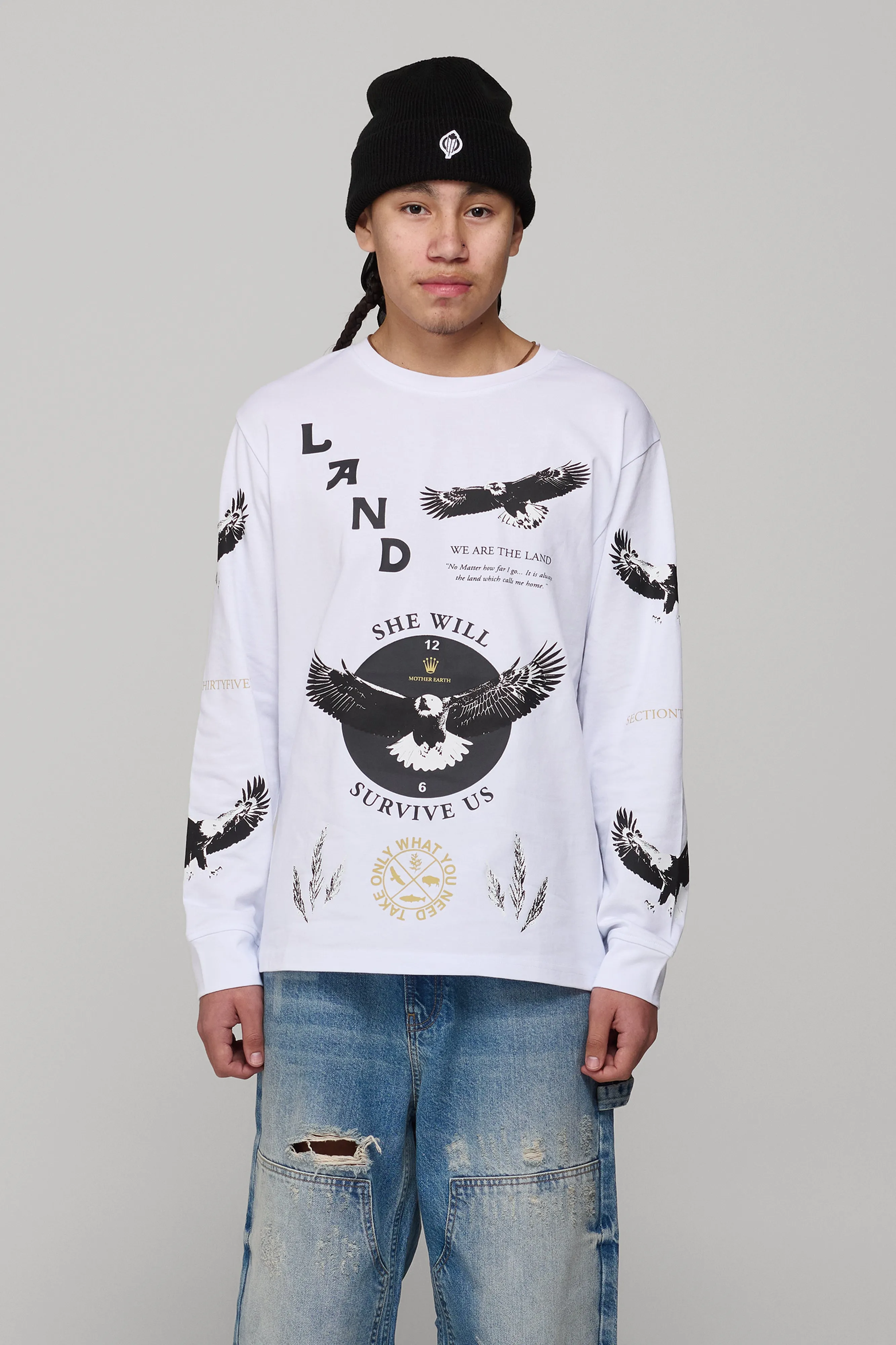 She Will Outlast Us LS - White sold by SECTION 35 product image thumbnail 2