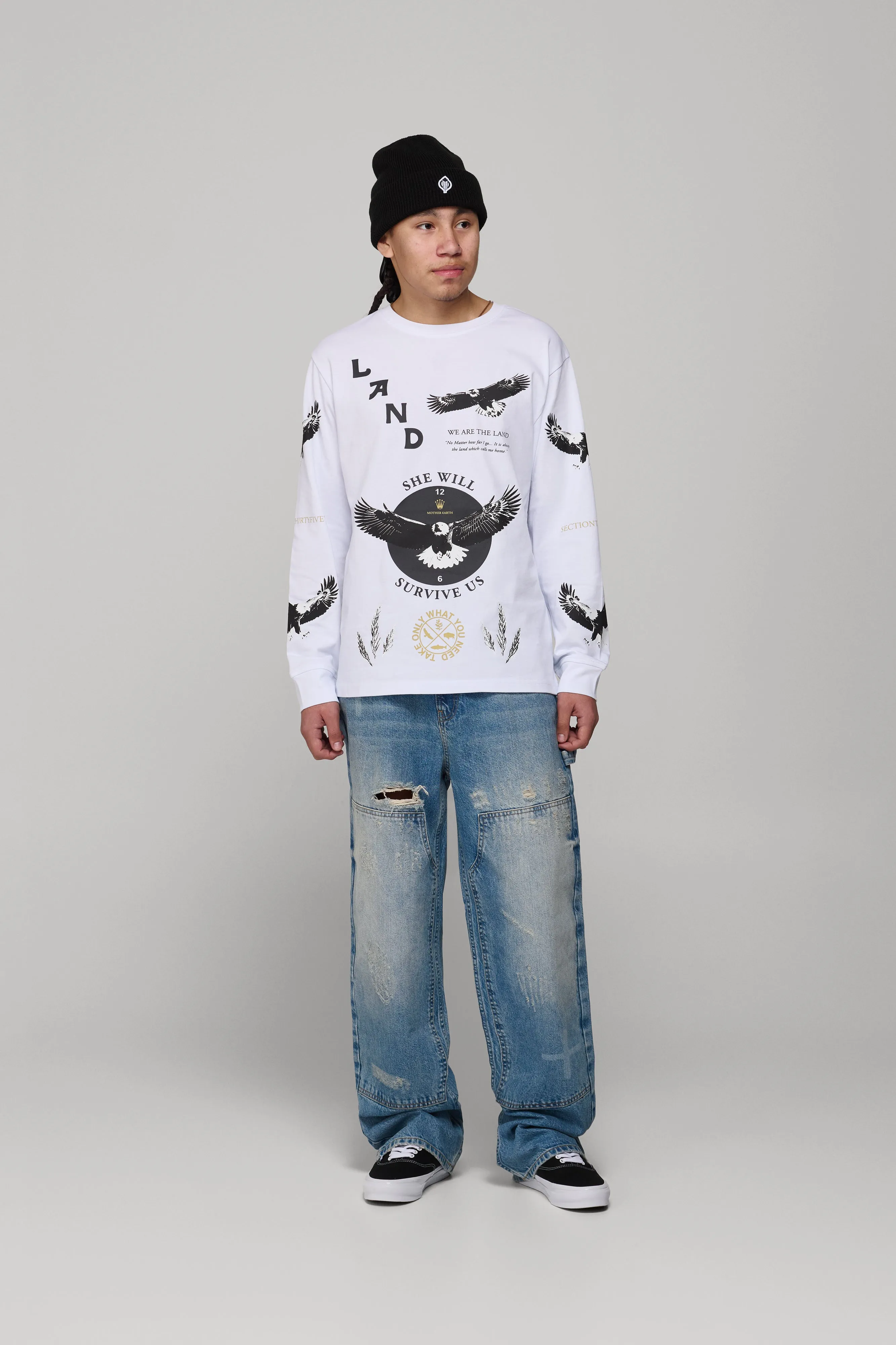 She Will Outlast Us LS - White sold by SECTION 35 product image thumbnail 4