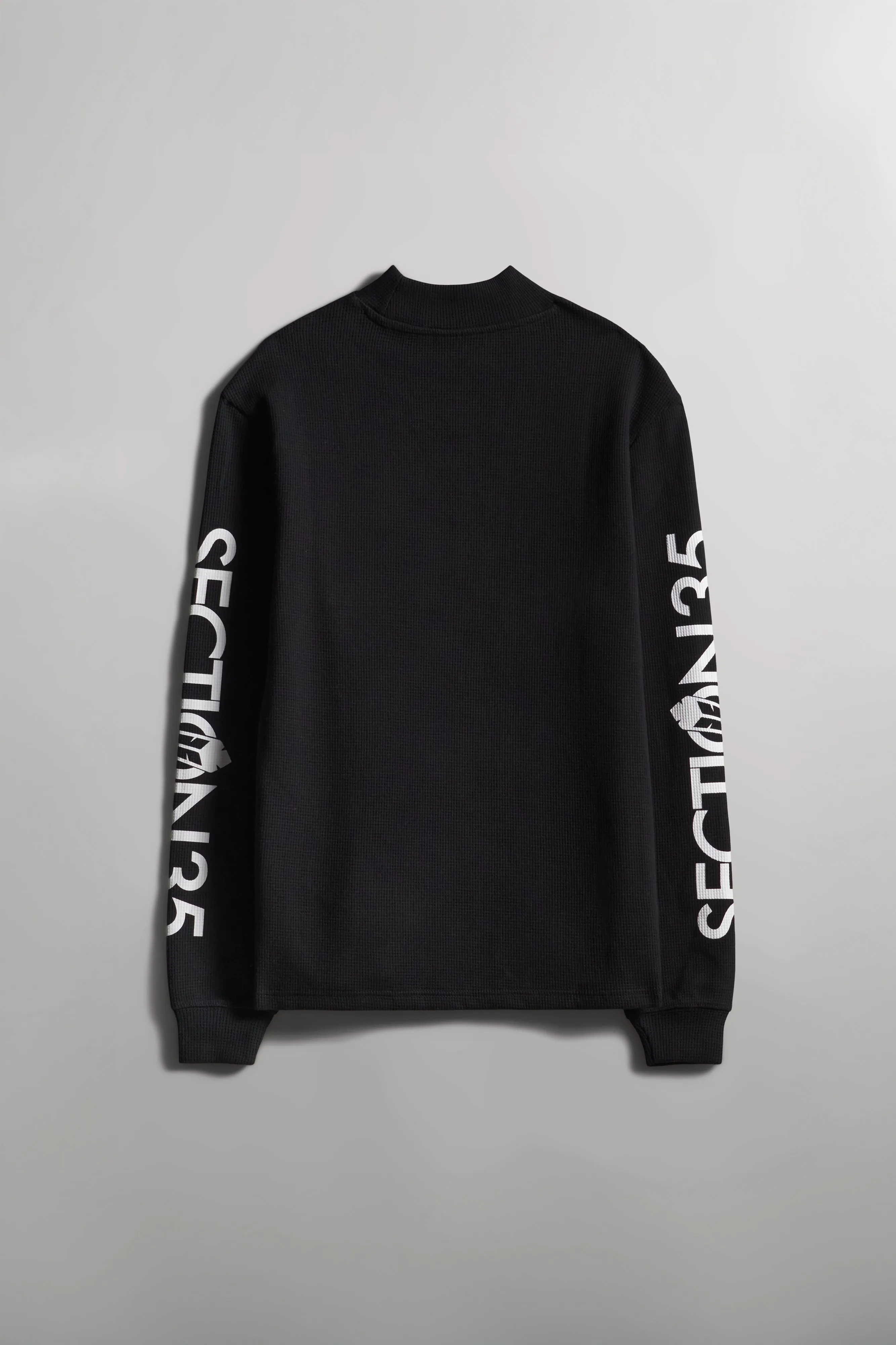 OG Waffle Mock Neck LS - Black sold by SECTION 35 product image thumbnail 3