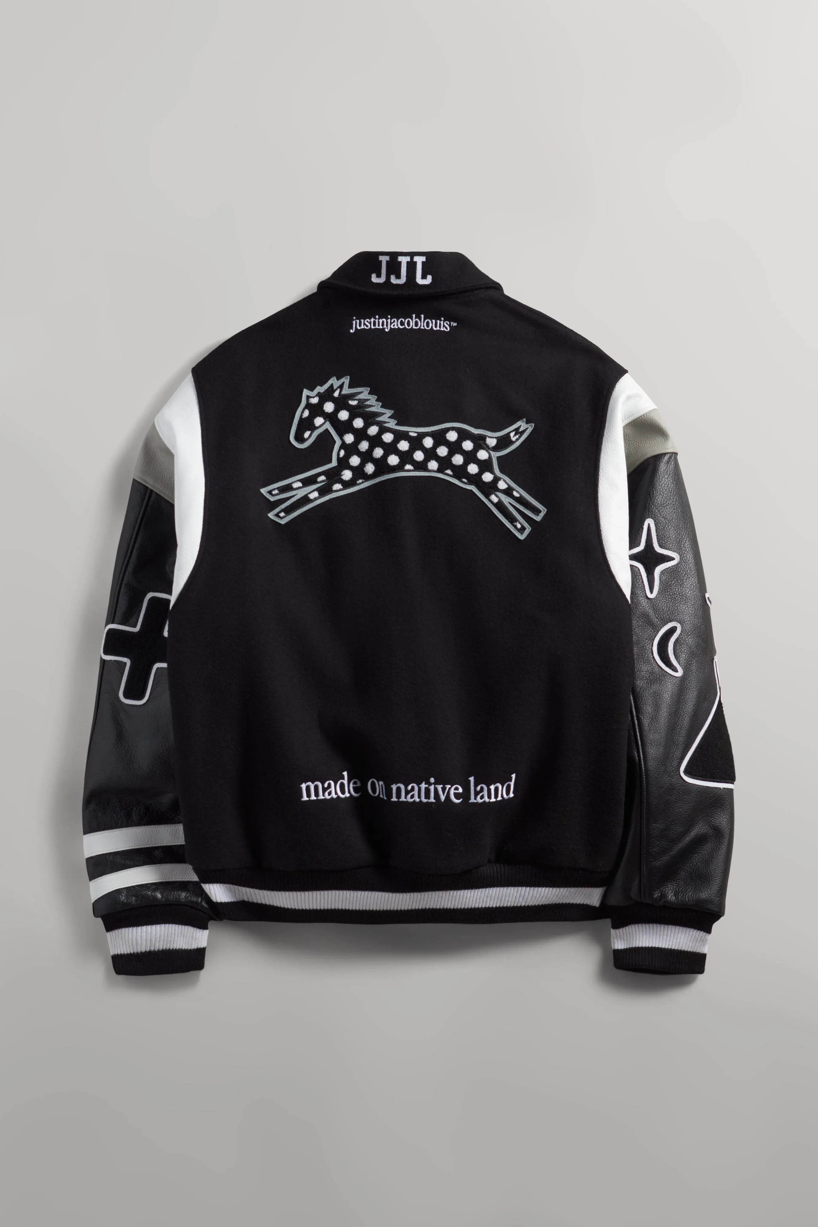 JJL x Roots Mistatim Letterman Jacket - Black sold by SECTION 35 product image thumbnail 2