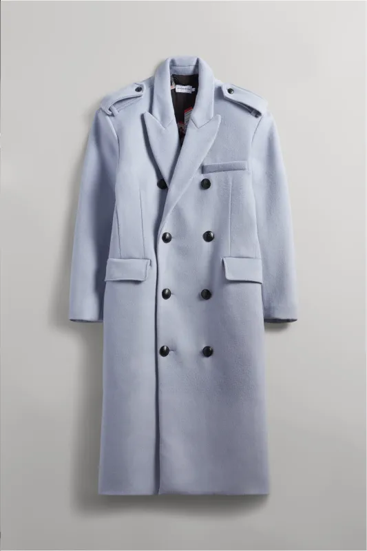 JJL Headman Wool Trench - Powder Blue made by SECTION 35