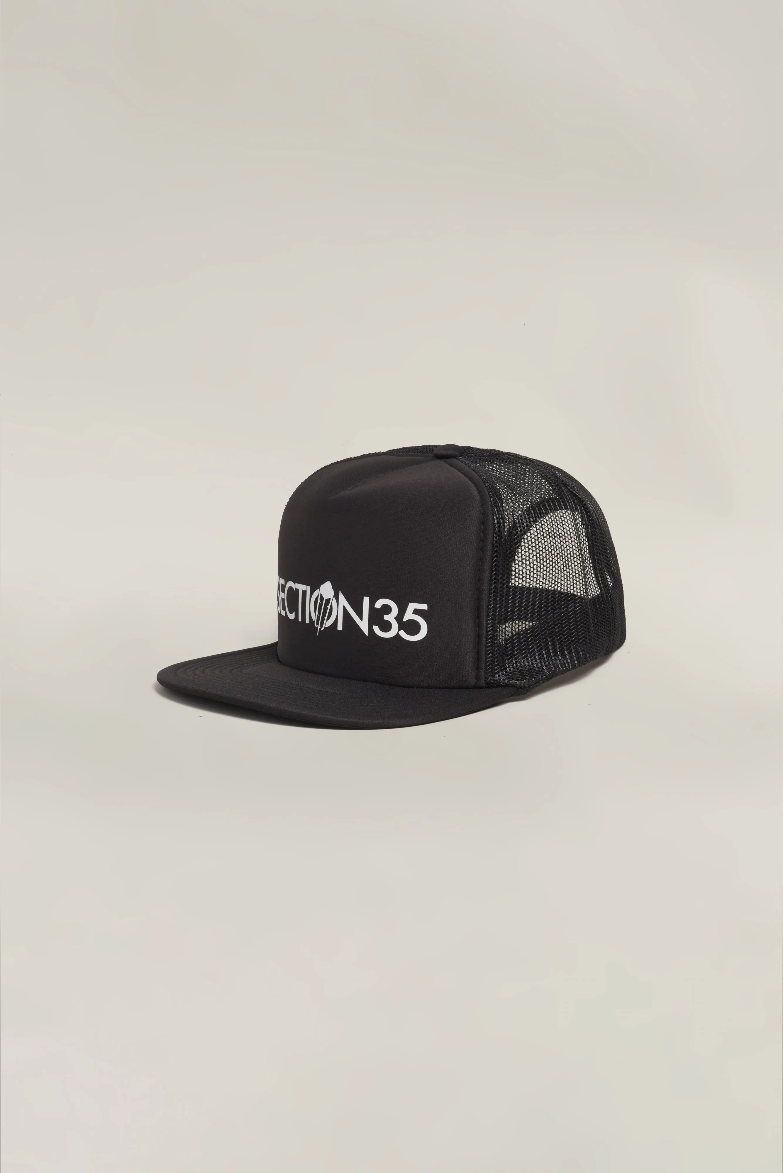 ATHL3TIC5 Flat Bill Foam Trucker Hat by Otto - Black sold by SECTION 35 product image thumbnail 2