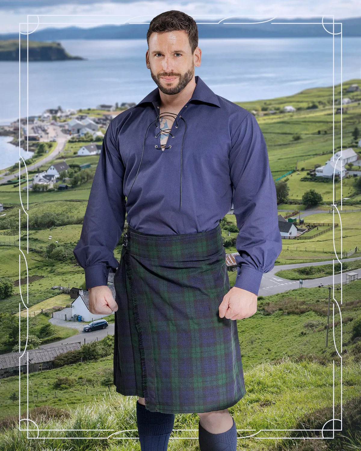 Scottish Kilt Hose - Navy sold by Damn Near Kilt ‘Em product image thumbnail 3