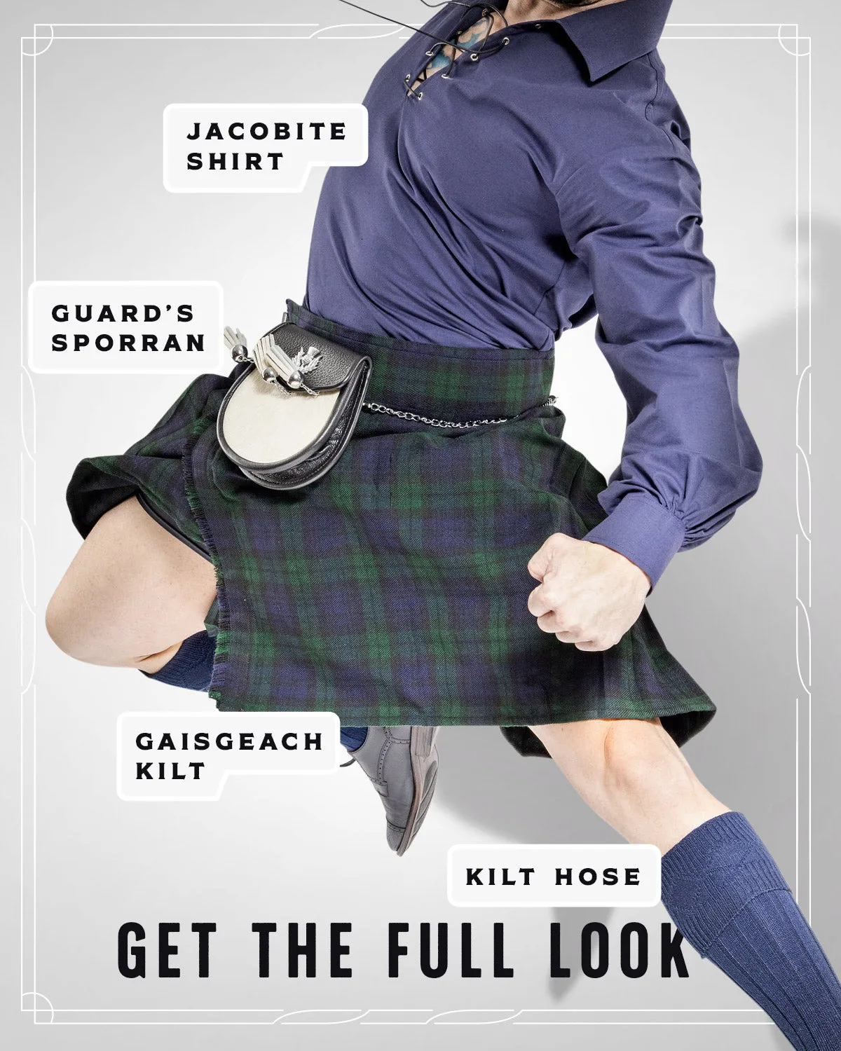 Scottish Kilt Hose - Navy sold by Damn Near Kilt ‘Em product image thumbnail 5