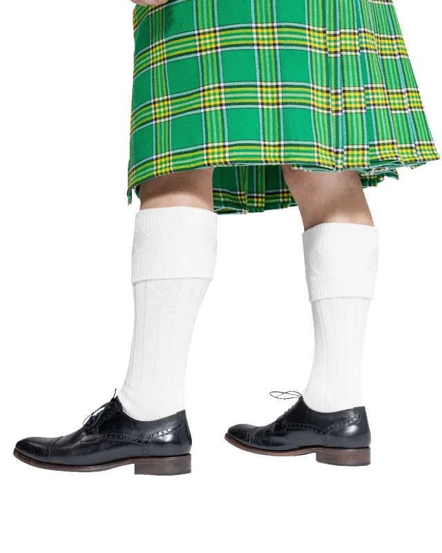 Scottish Kilt Hose - White made by Damn Near Kilt ‘Em