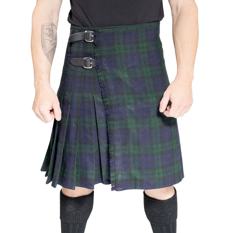 The Laoch Kilt - Black Watch Tartan made by Damn Near Kilt ‘Em