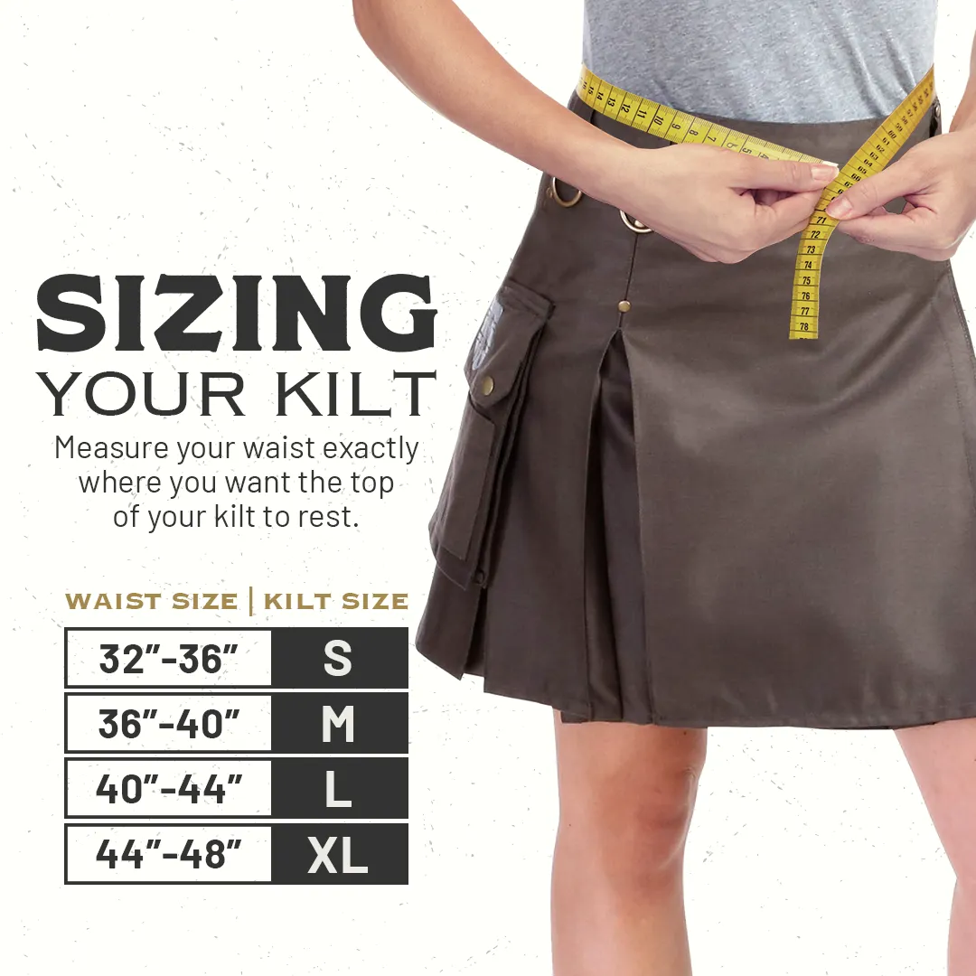 The Rhona Kilt - Black and Tartan sold by Damn Near Kilt ‘Em product image thumbnail 2