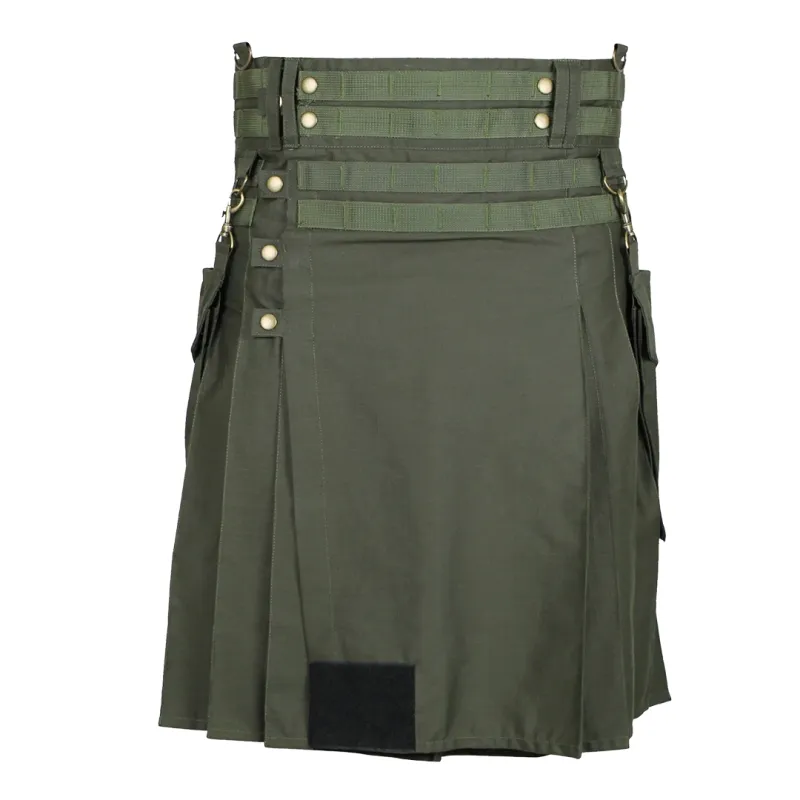 The Tactical Kilt - Olive made by Damn Near Kilt ‘Em