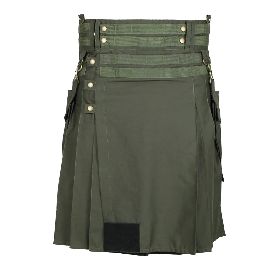 The Tactical Kilt - Olive sold by Damn Near Kilt ‘Em