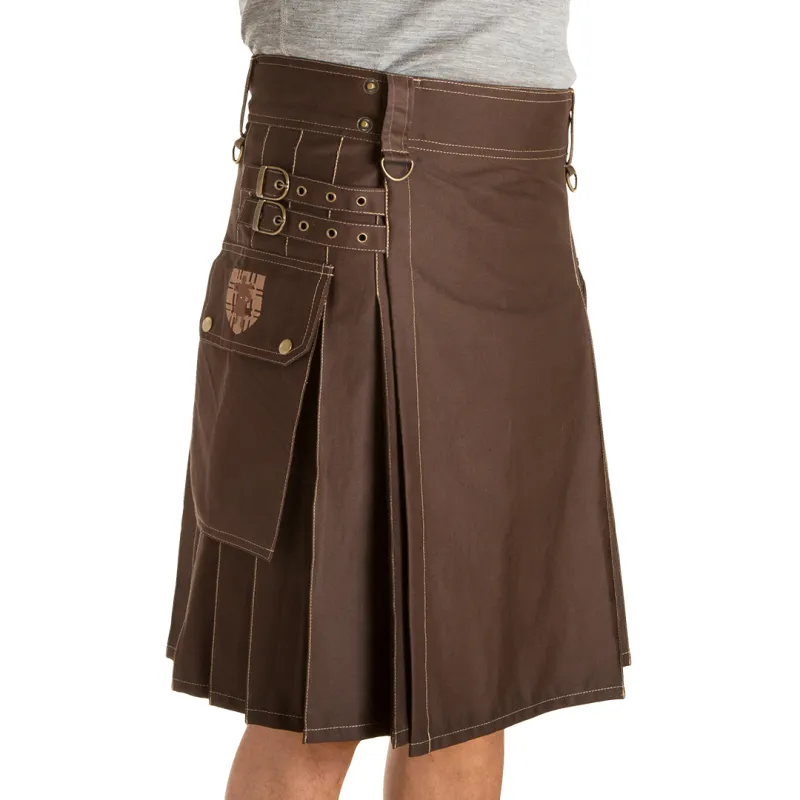The Greenhorn Kilt - Brown made by Damn Near Kilt ‘Em