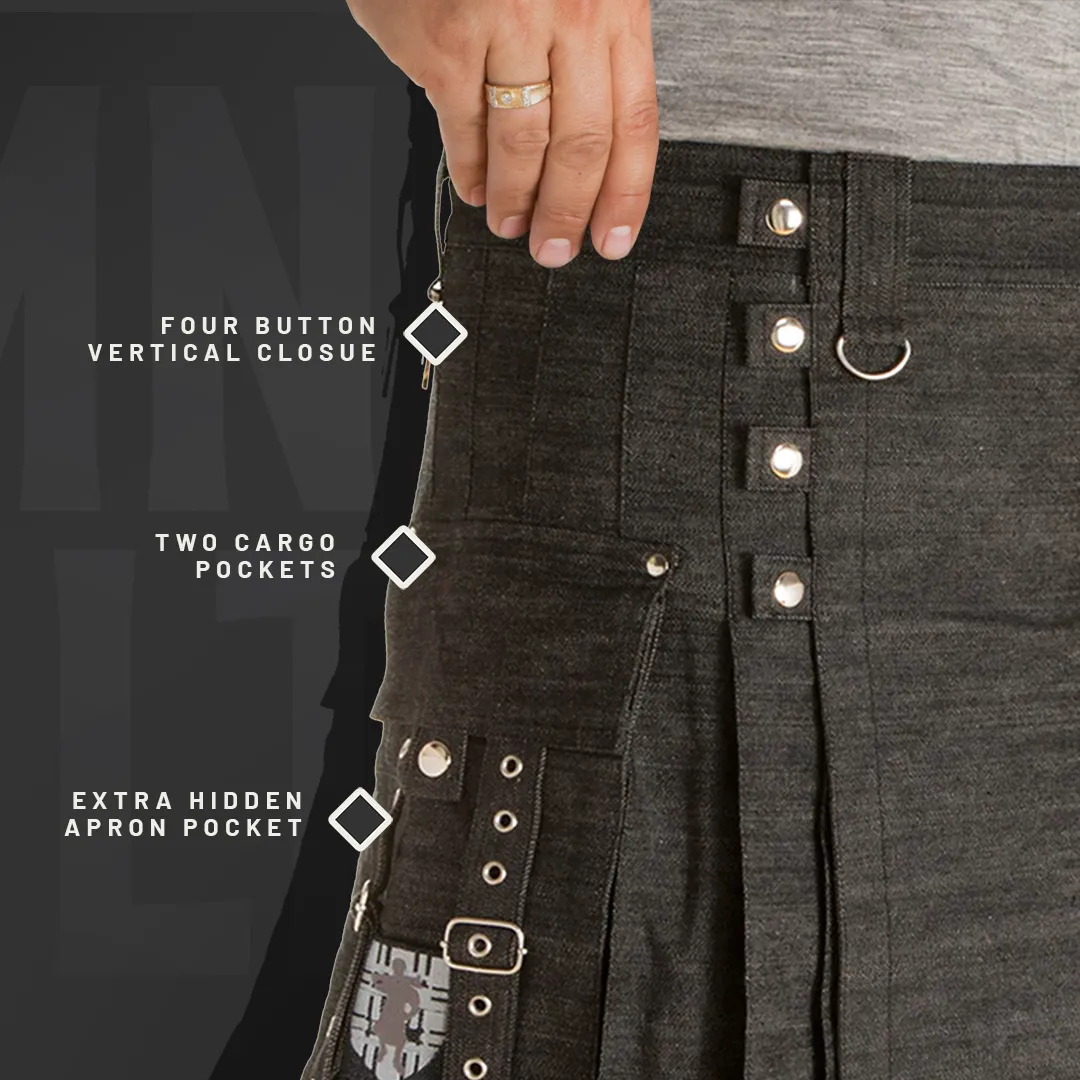 The Smithy Kilt - Indigo sold by Damn Near Kilt ‘Em product image thumbnail 4