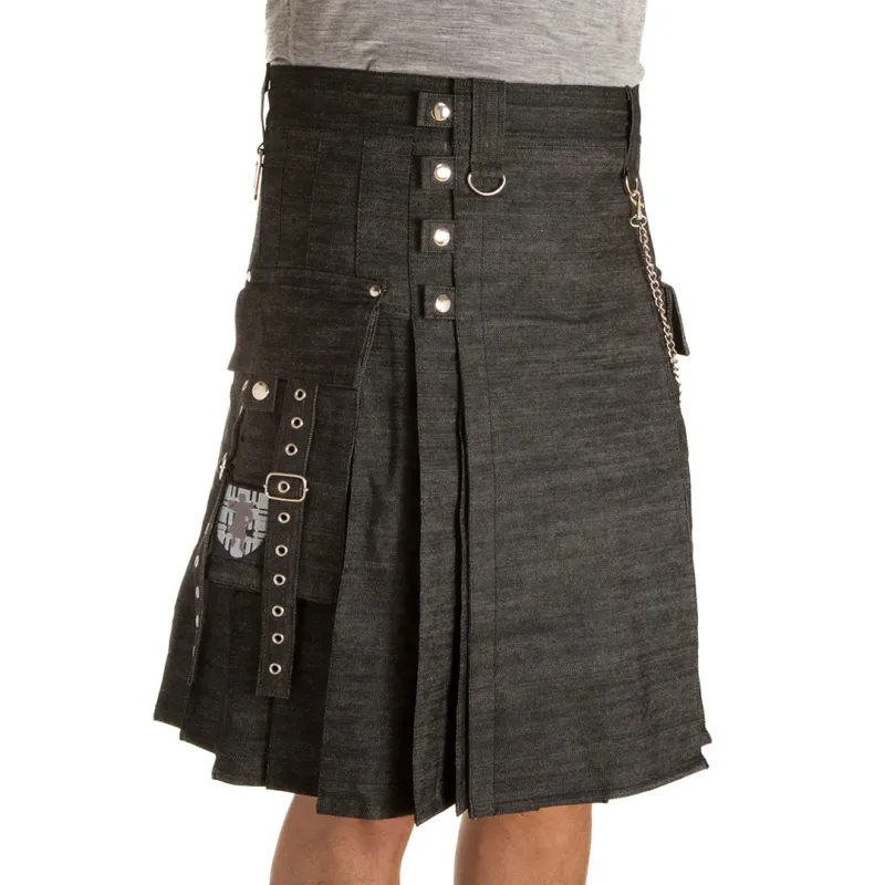 The Smithy Kilt - Black made by Damn Near Kilt ‘Em