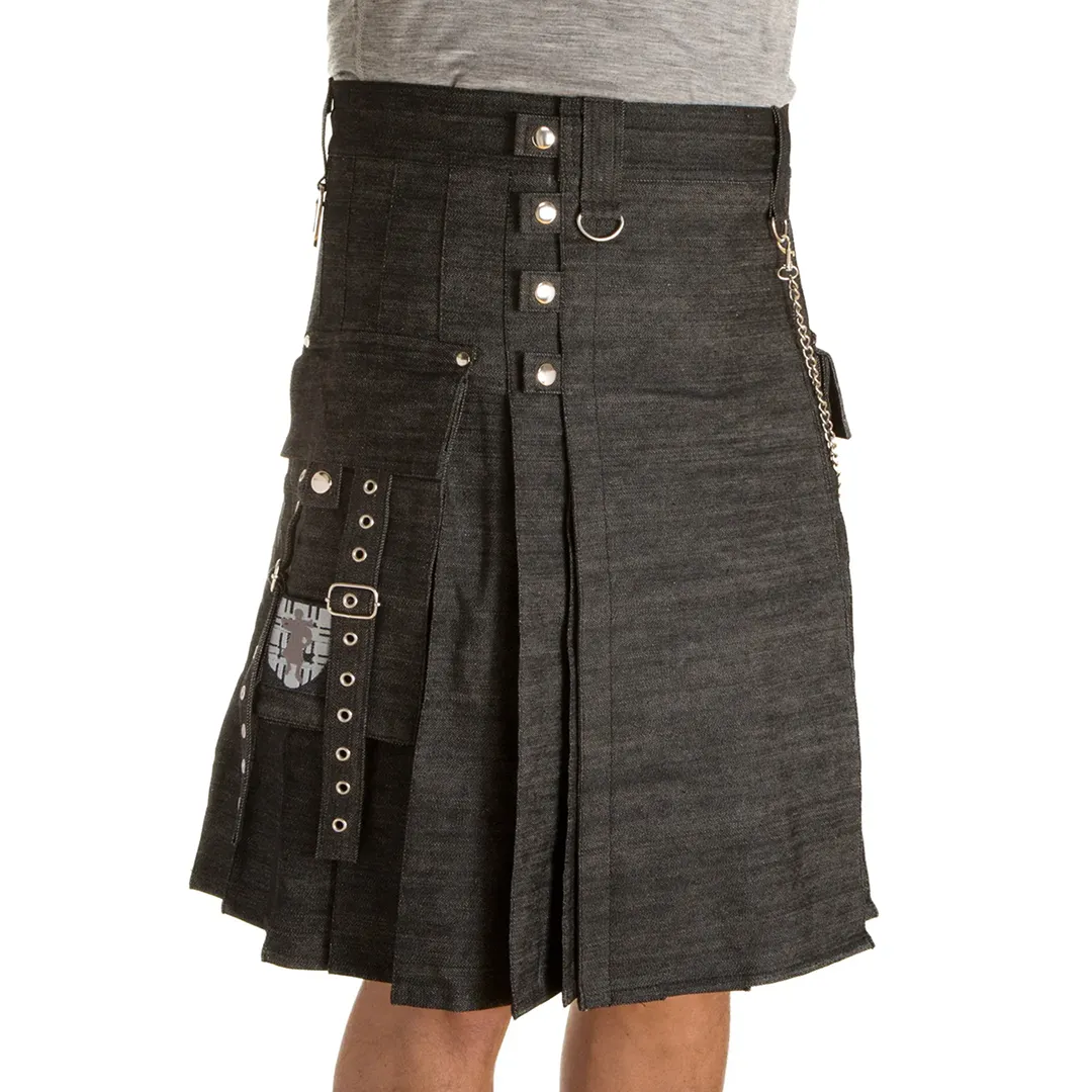The Smithy Kilt - Black sold by Damn Near Kilt ‘Em