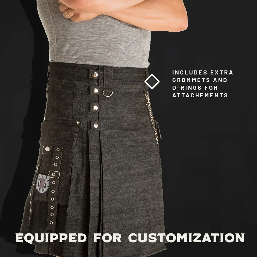 The Smithy Kilt - Black sold by Damn Near Kilt ‘Em product image thumbnail 5