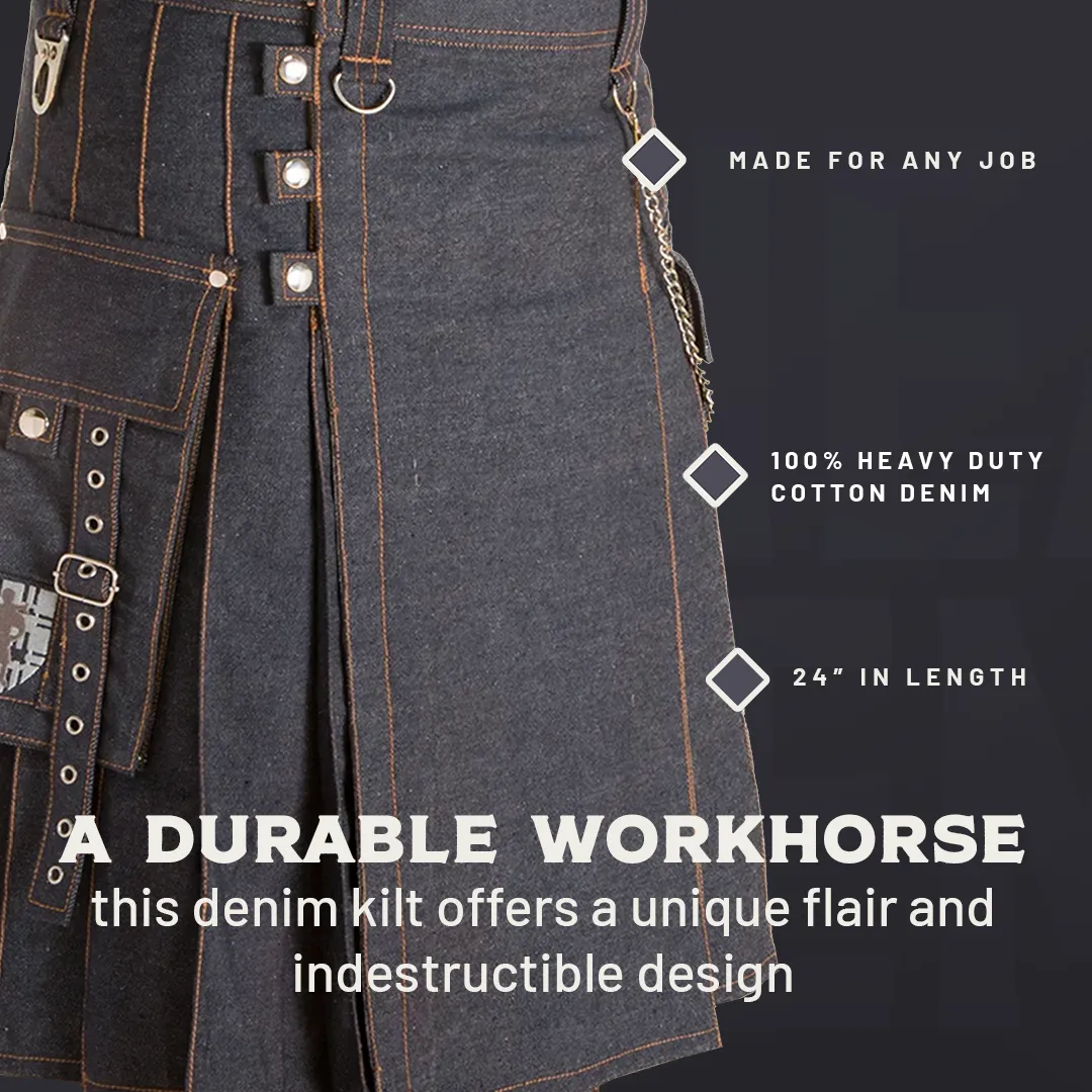 The Smithy Kilt - Black sold by Damn Near Kilt ‘Em product image thumbnail 3