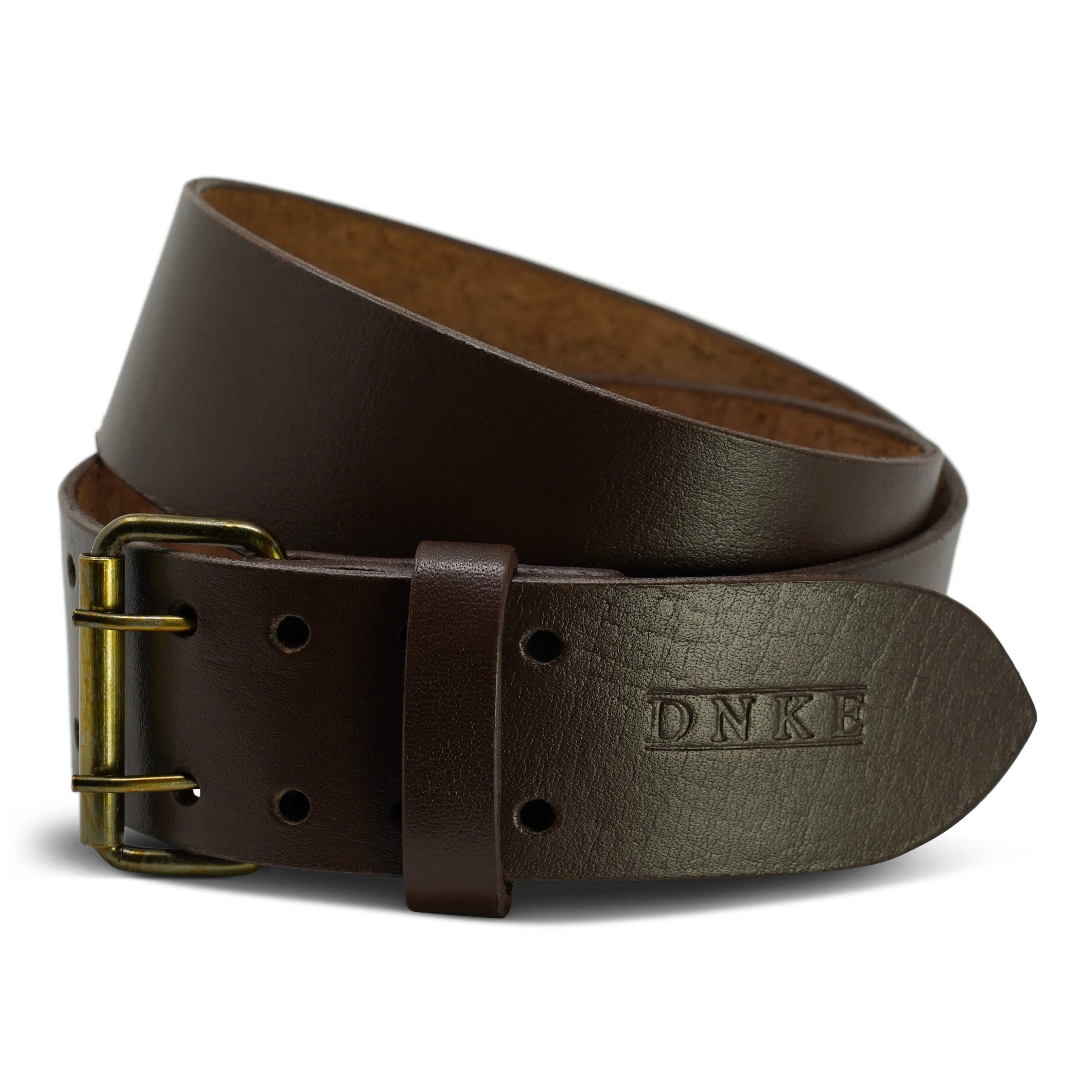 Double Prong Kilt Belt - Brown Leather sold by Damn Near Kilt ‘Em