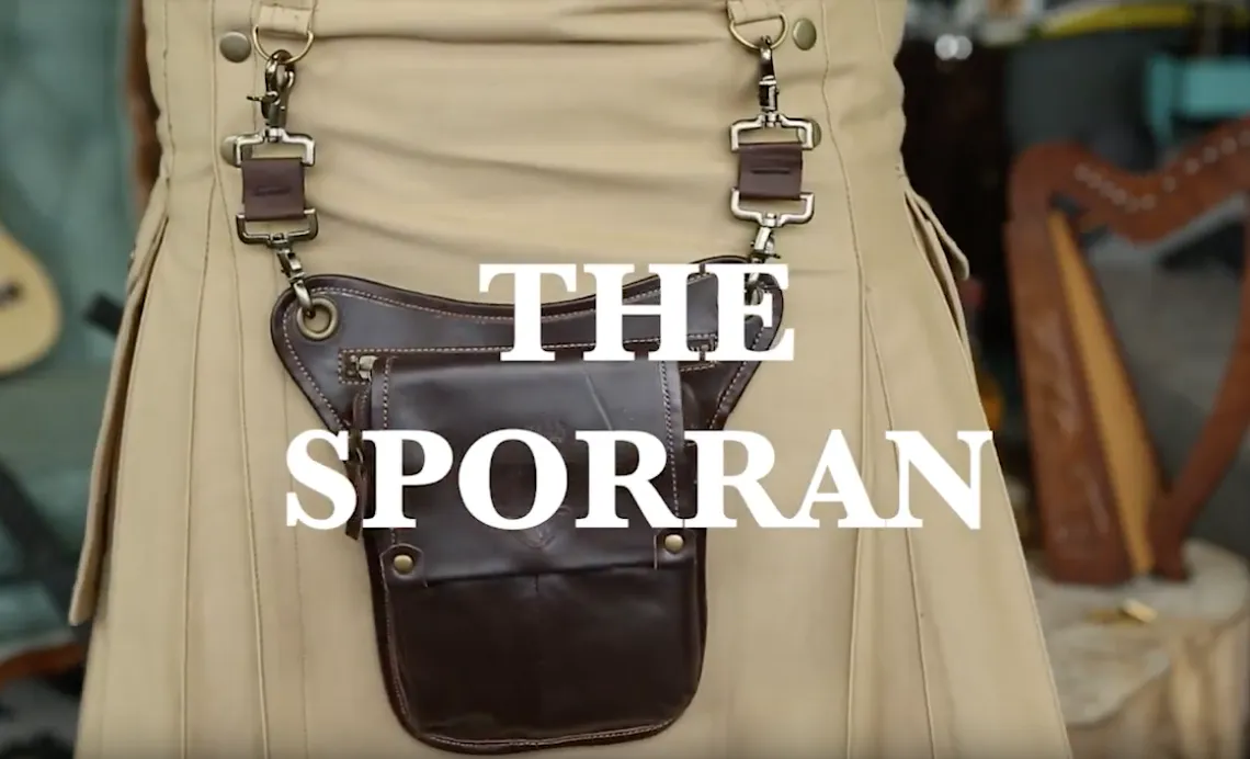 Leather Sporran - Brown Raw Hide sold by Damn Near Kilt ‘Em product image thumbnail 4