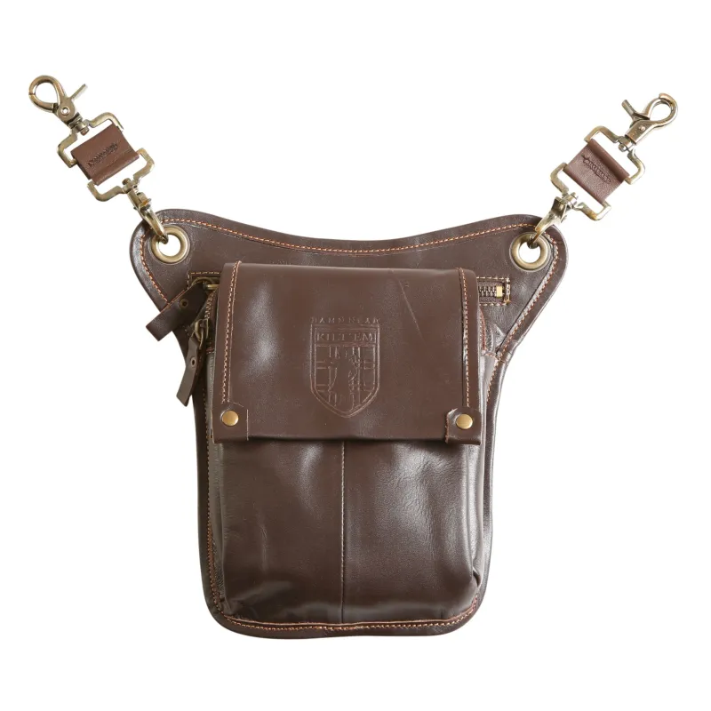 Leather Sporran - Brown Raw Hide made by Damn Near Kilt ‘Em