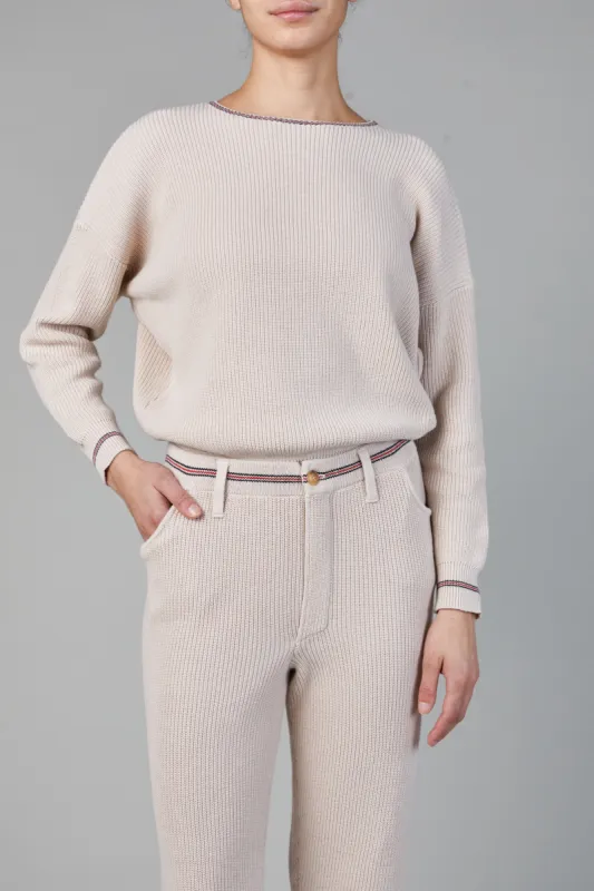 Knit Crew Sweater in Bone sold by Still Here