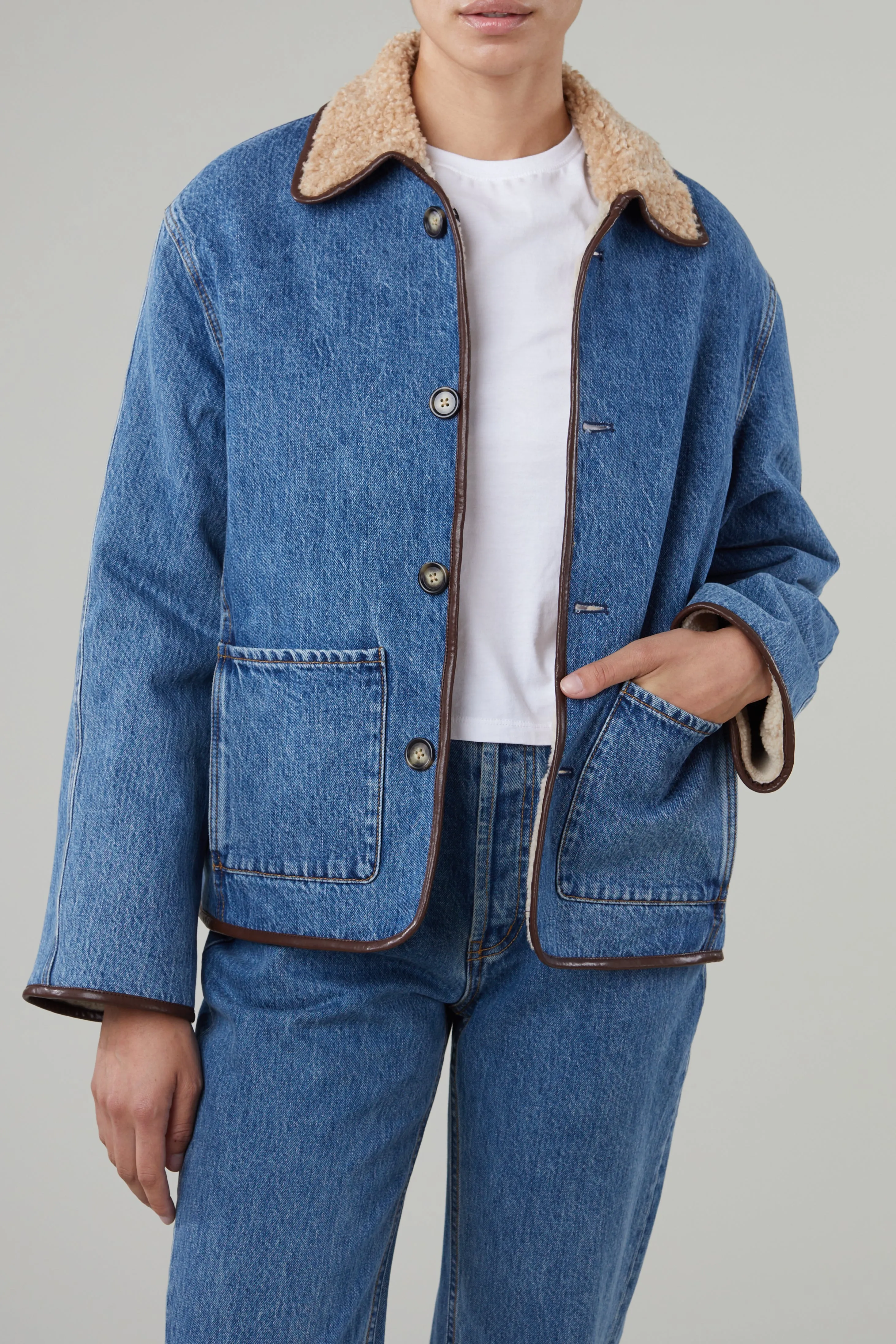 Townes Jacket in Classic Blue sold by Still Here