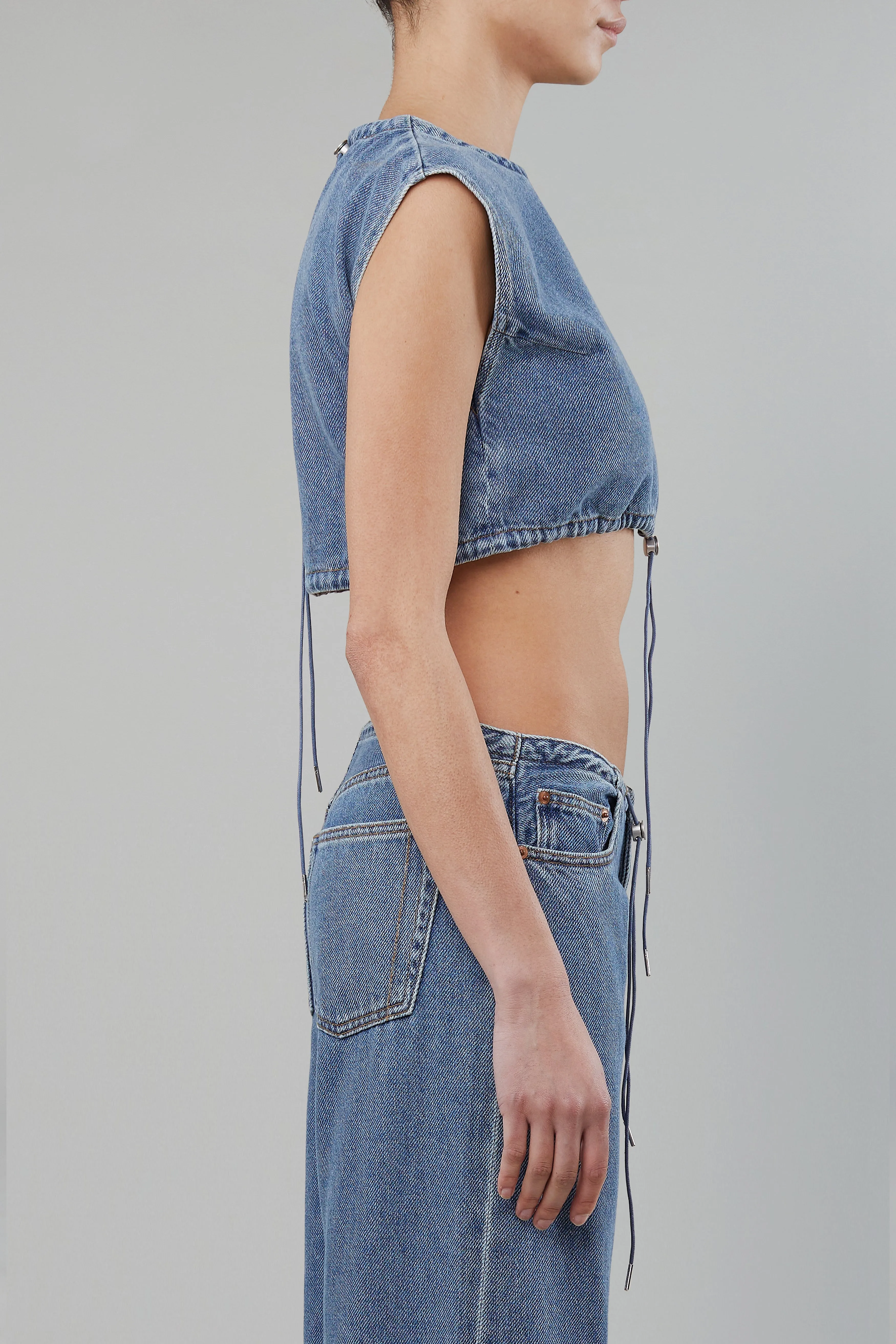 Cool Crop Top in Classic Blue sold by Still Here product image thumbnail 2