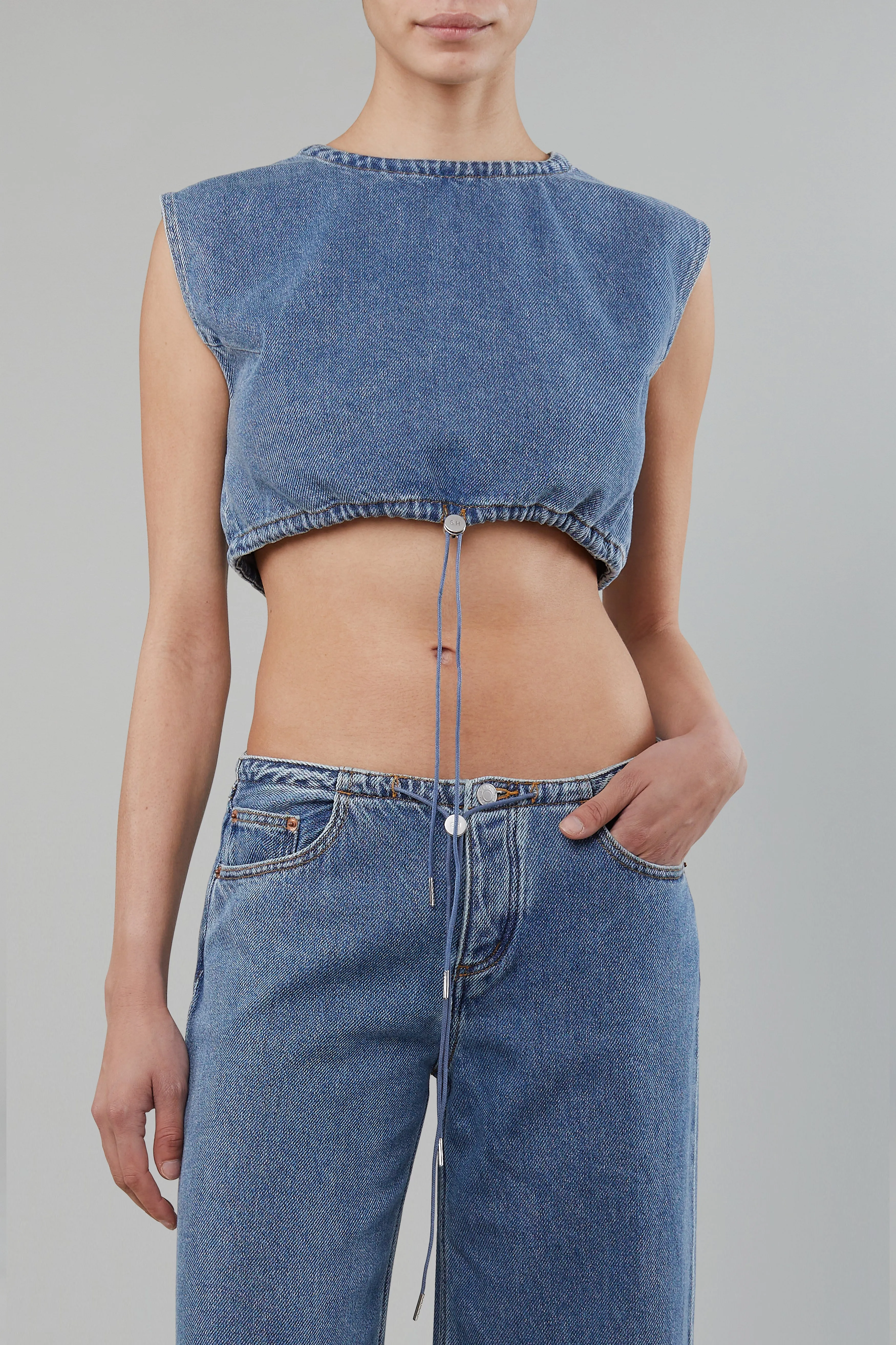 Cool Crop Top in Classic Blue sold by Still Here