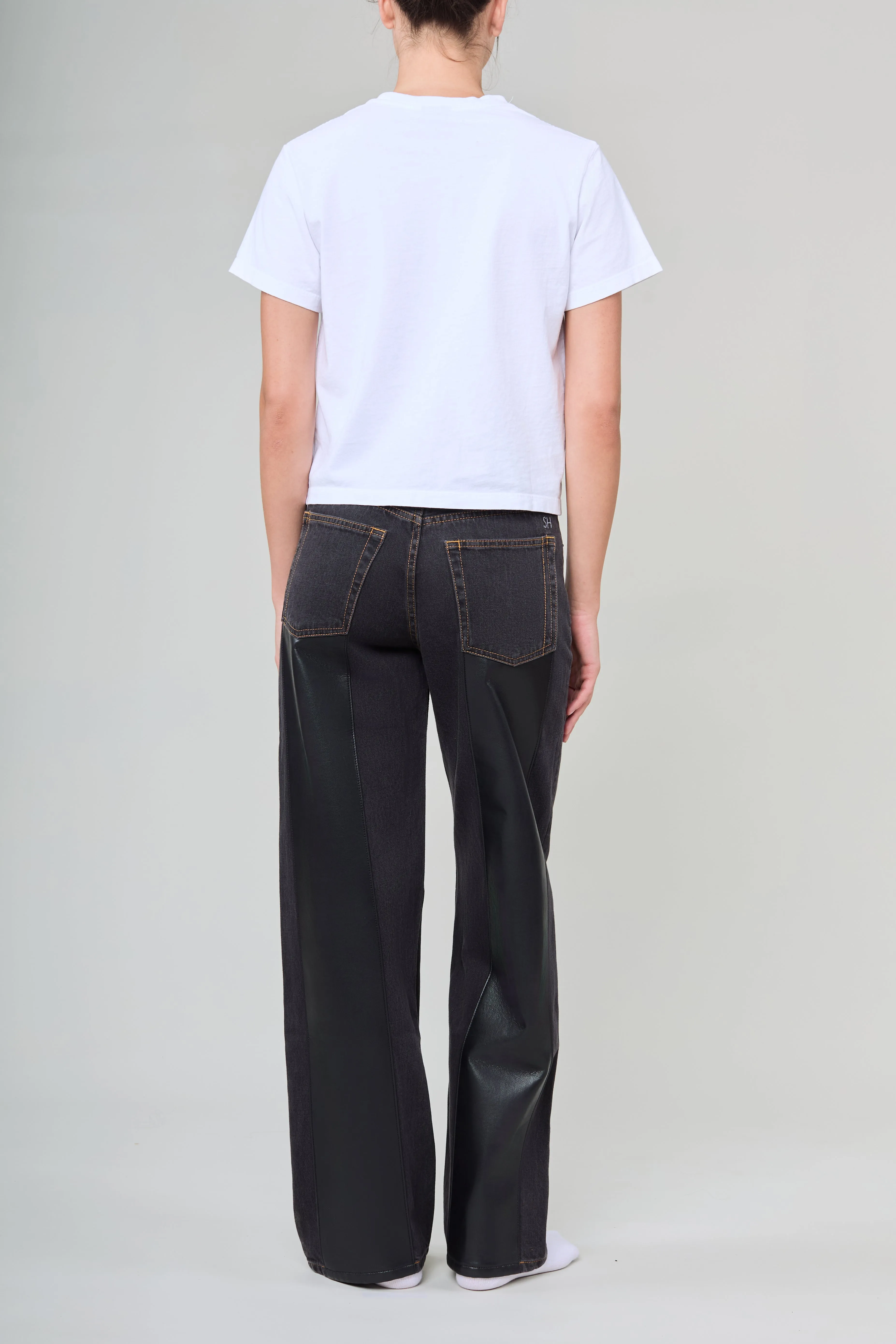 Leather Stripe Everyday in Washed Black sold by Still Here